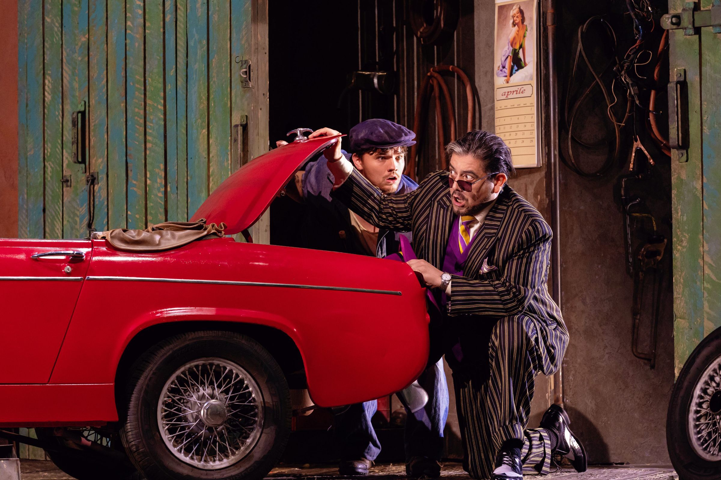 Jonah Hoskins (Nemorino) and Alfredo Daza (Dulcamara) &copy; Curtis Brown Photography