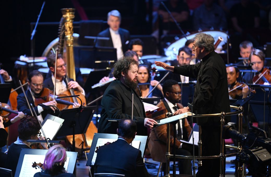 Allan Clayton, Sir Antonio Pappano and the London Symphony Orchestra &copy; BBC | Chris Christodoulou