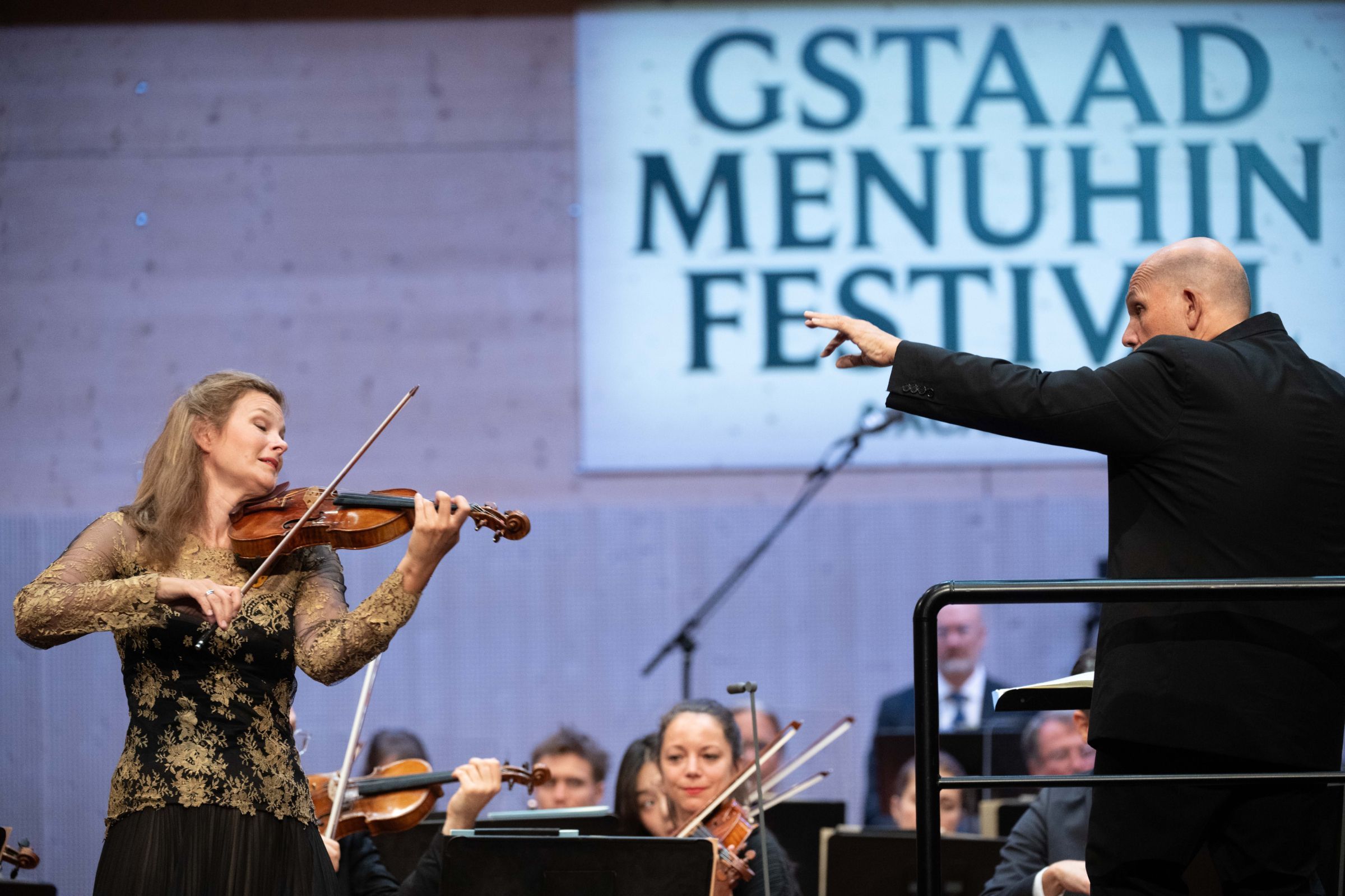 Janine Jansen, Jaap van Zweden et le Gstaad Festival Orchestra &copy; Raphaël Faux