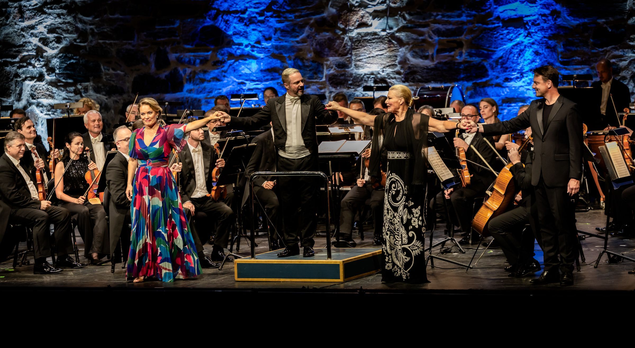 Alžběta Poláčková, Robert Jindra, Karita Mattila and Pavel Černoch at Savonlinna &copy; Jussi Selvennoinen