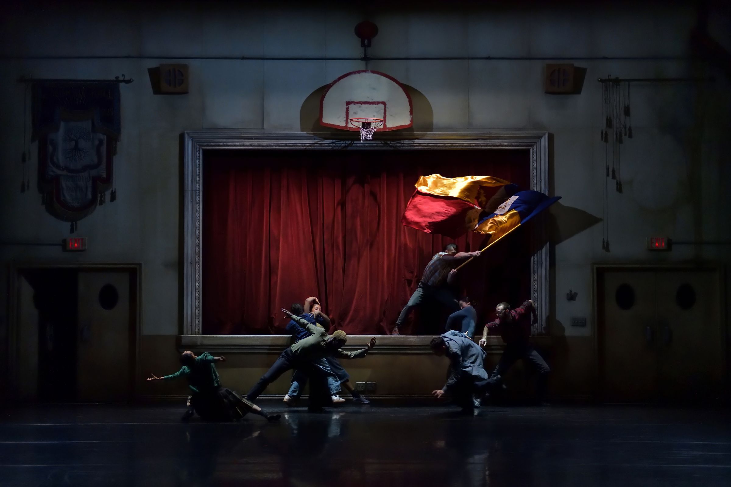Kidd Pivot in Crystal Pite and Jonathon Young's <i>Assembly Hall</i> &copy; Michael Slobodian