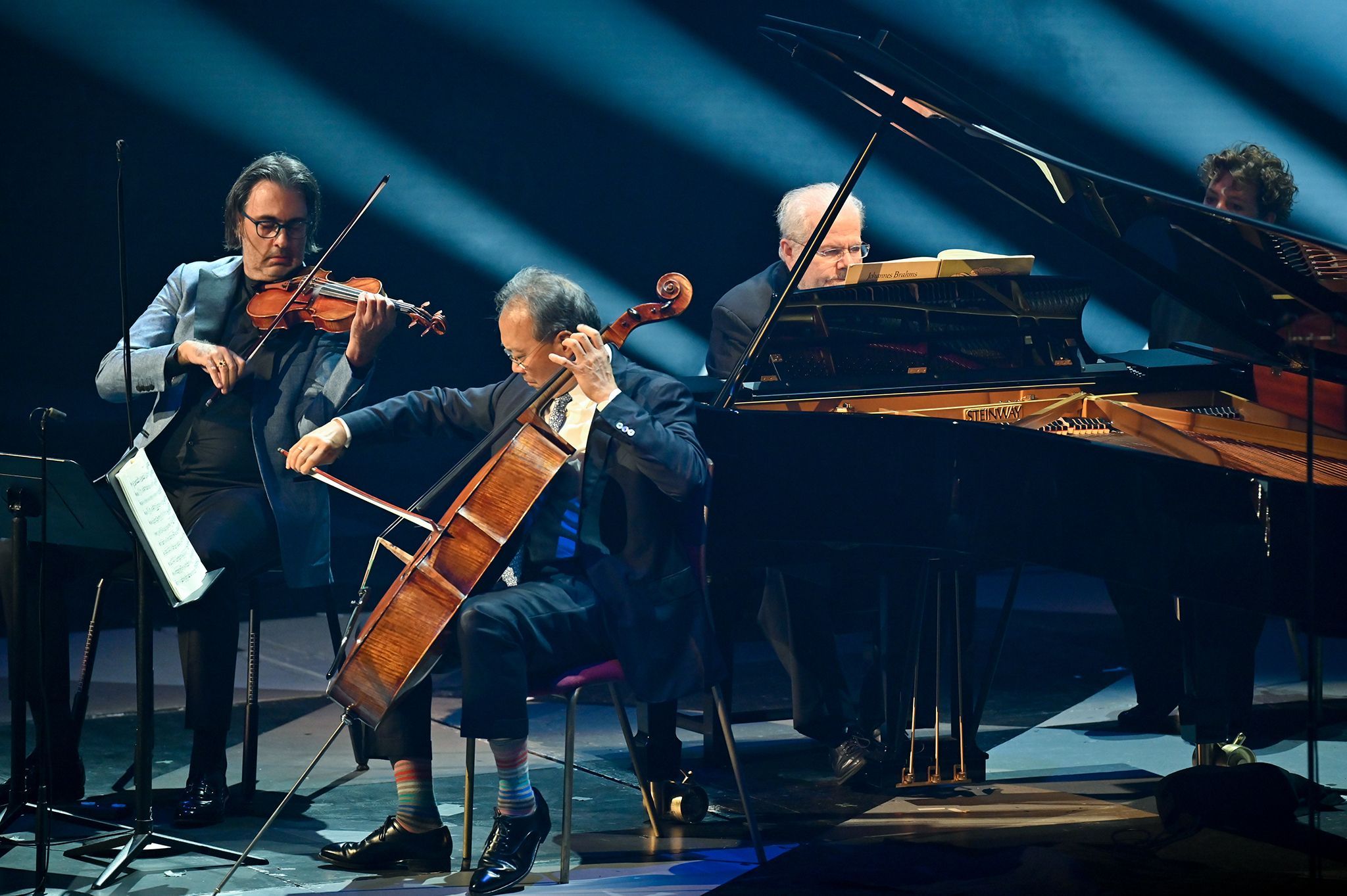Leonidas Kavakos, Yo-Yo Ma and Emanuel Ax &copy; BBC | Chris Christodoulou