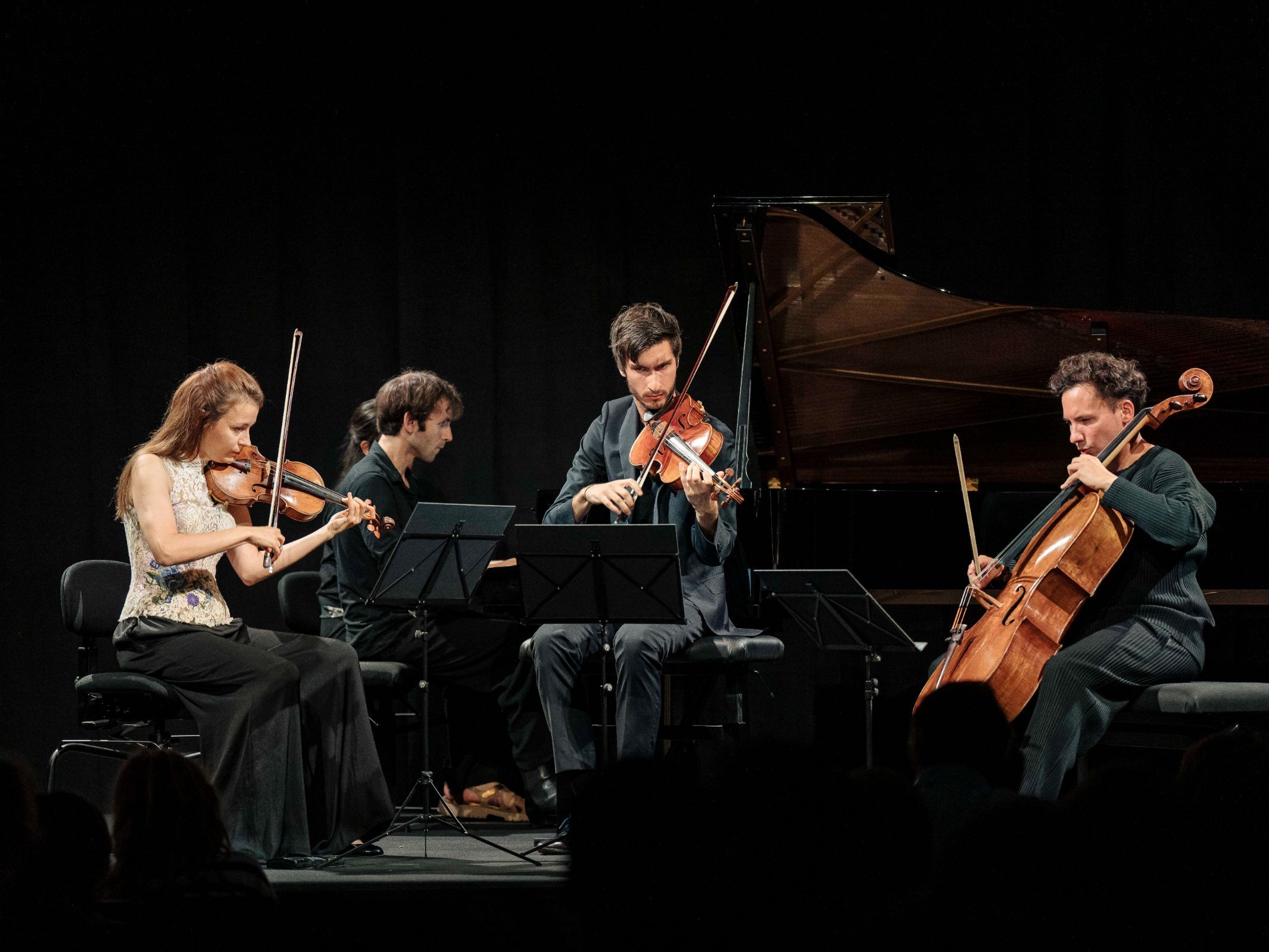 Liya Petrova, Paul Zientara, Edgar Moreau et Alexandre Kantorow &copy; Lewis Joly