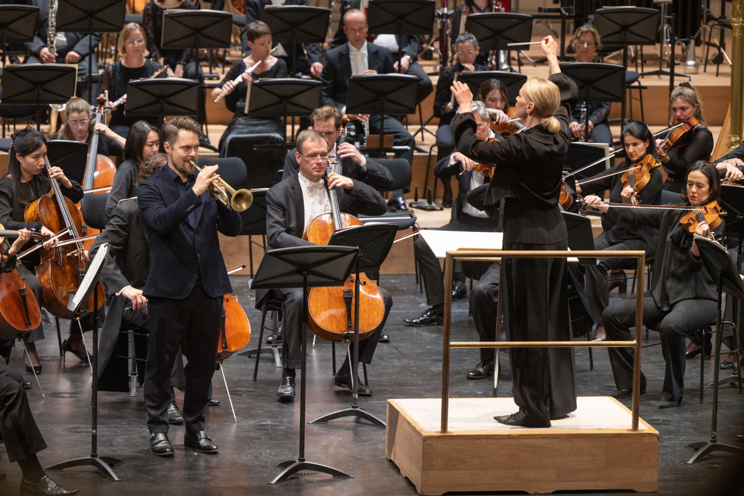 Verneri Pohjola, Susanna Mälkki and the Staatskapelle Berlin © Peter Adamik