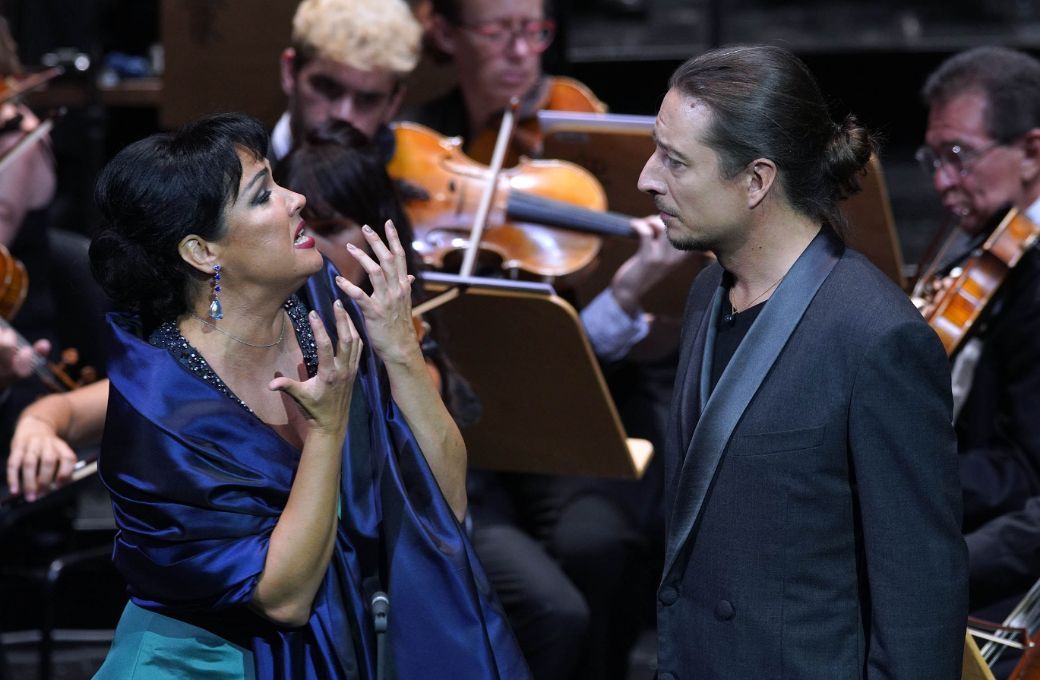 Anna Netrebko y J&eacute;r&ocirc;me Boutillier &copy; Javier del Real | Teatro Real