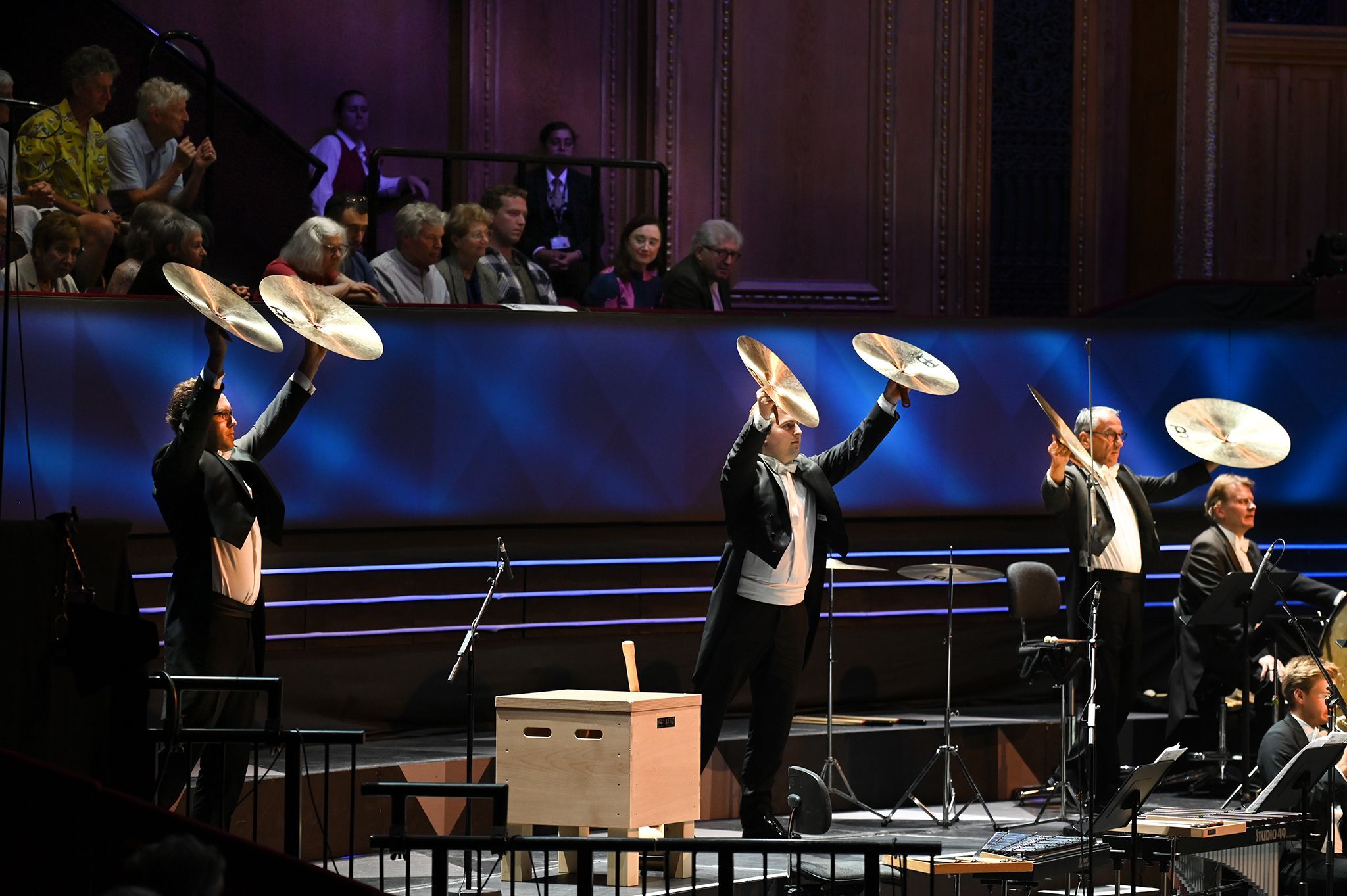 The Bavarian Radio Symphony Orchestra percussionists © BBC | Chris Christodoulou