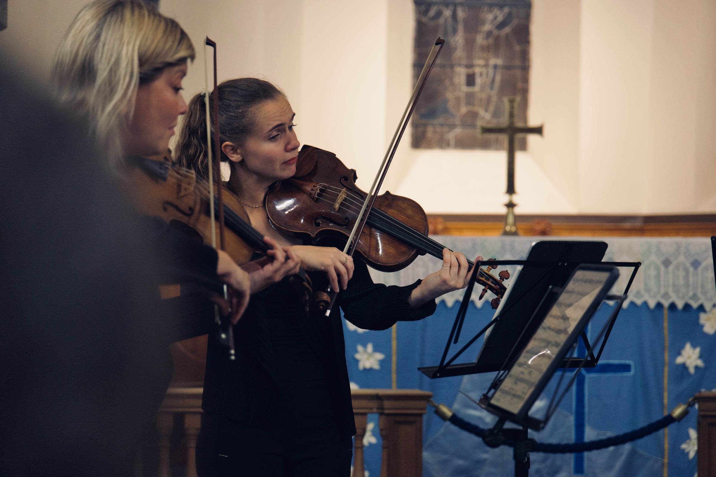 Alina Ibragimova et Charlotte Saluste-Bridoux à Zermatt © Olivier Verrey