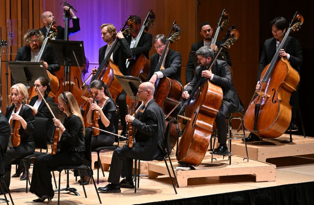 The LSO double basses led by Rodrigo Moro Martín © LSO | Mark Allan