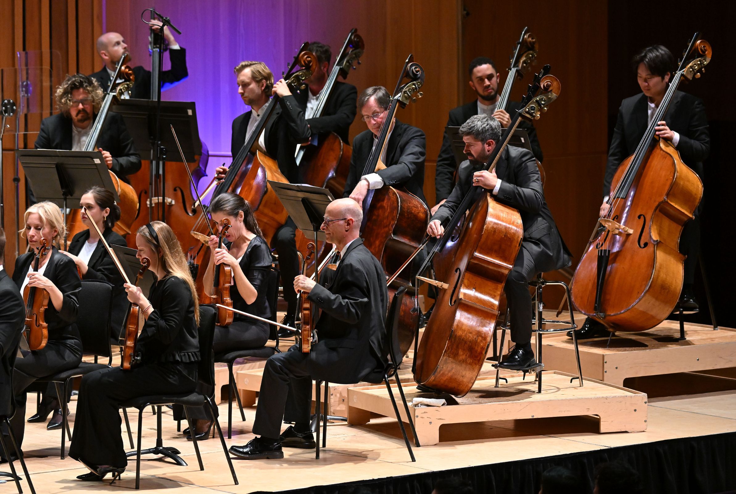 The LSO double basses led by Rodrigo Moro Martín © LSO | Mark Allan