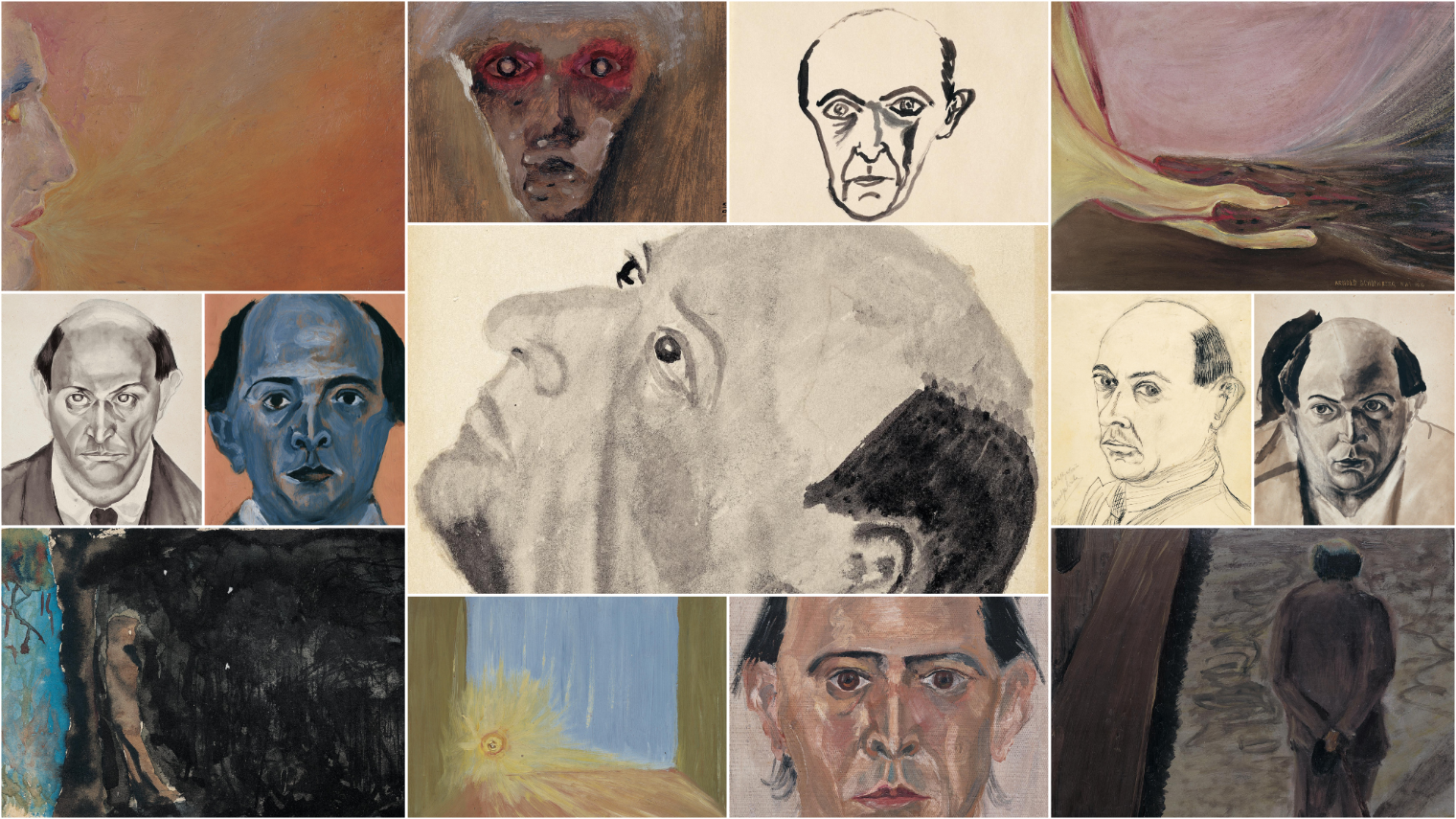 Self portraits and paintings by Arnold Schoenberg &copy; Belmont Music Publishers, Los Angeles courtesy Arnold Schönberg Center, Wien