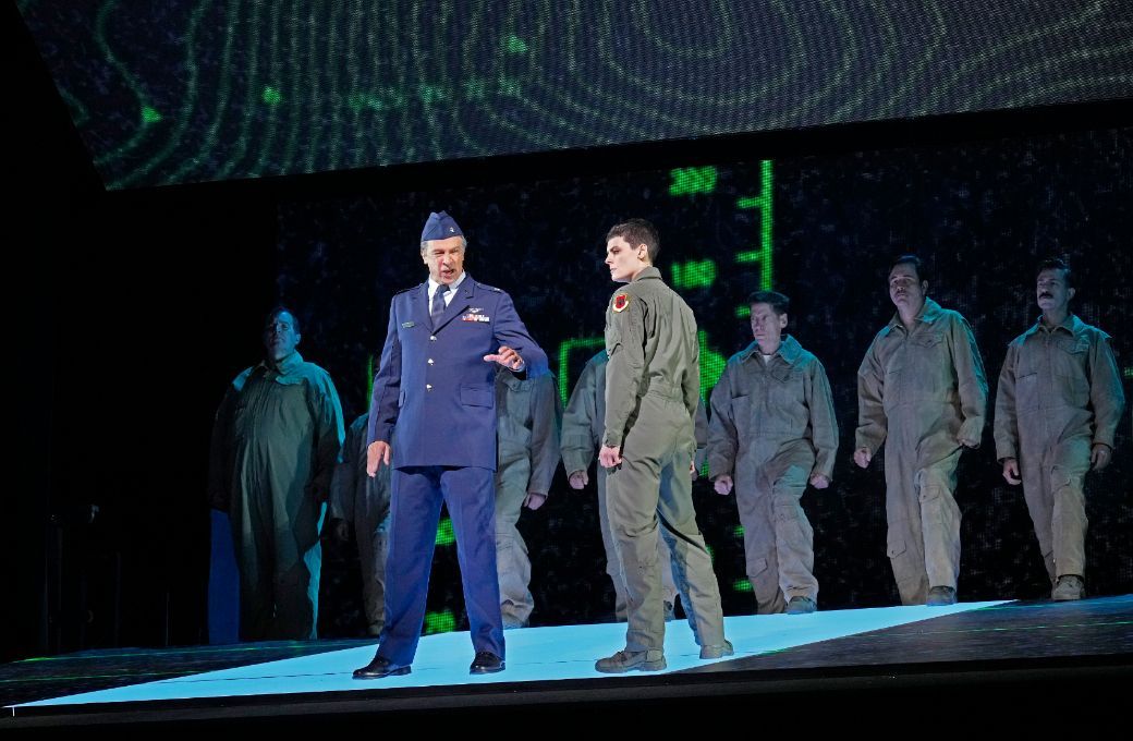 Greer Grimsley (Commander) and Emily D'Angelo (Jess) &copy; Ken Howard | Met Opera