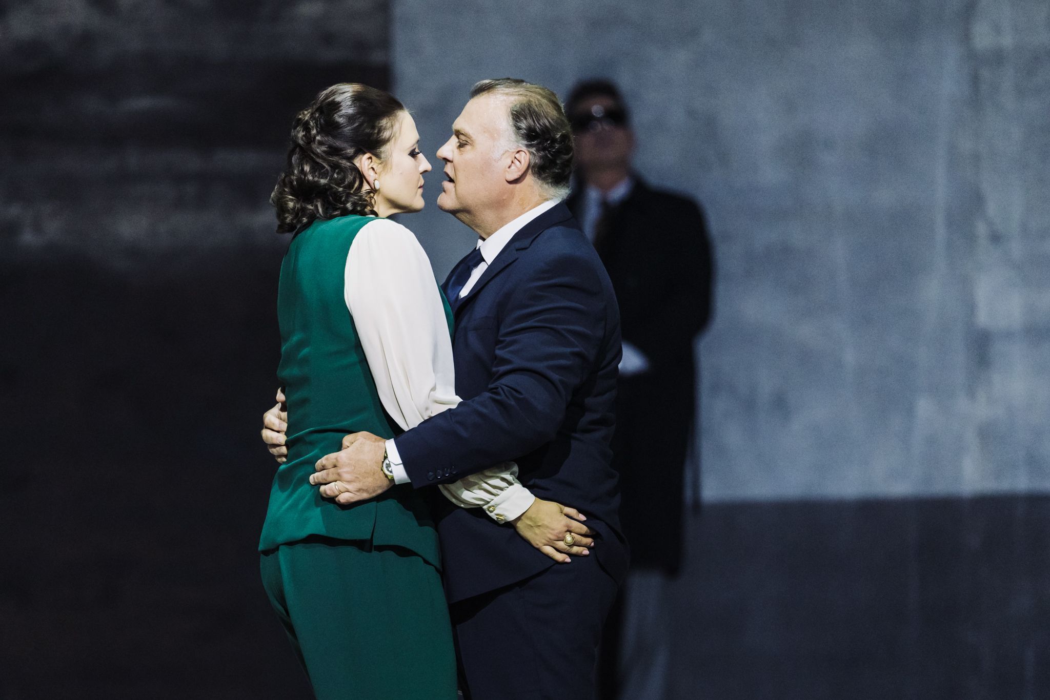 Lise Davidsen (Floria Tosca) und Sir Bryn Terfel (Baron Scarpia) &copy; Geoffroy Schied