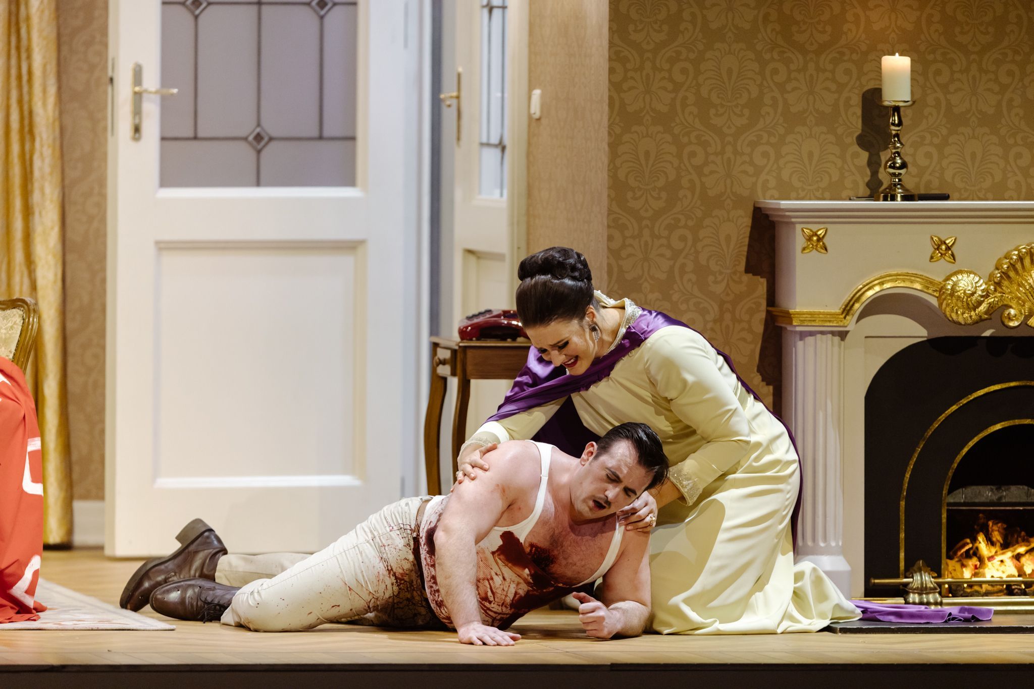 Freddie De Tommaso (Mario Cavaradossi) und Lise Davidsen (Floria Tosca) &copy; Geoffroy Schied