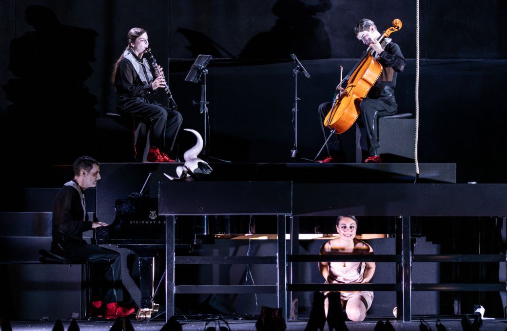 Irene Mart&iacute;nez (clarinete), Esteban Jim&eacute;nez (chelo), Borja Mari&ntilde;o (piano) y Ana Quintans (soprano) &copy; Dolores Iglesias Fern&aacute;ndez | Archivo Fundaci&oacute;n Juan March