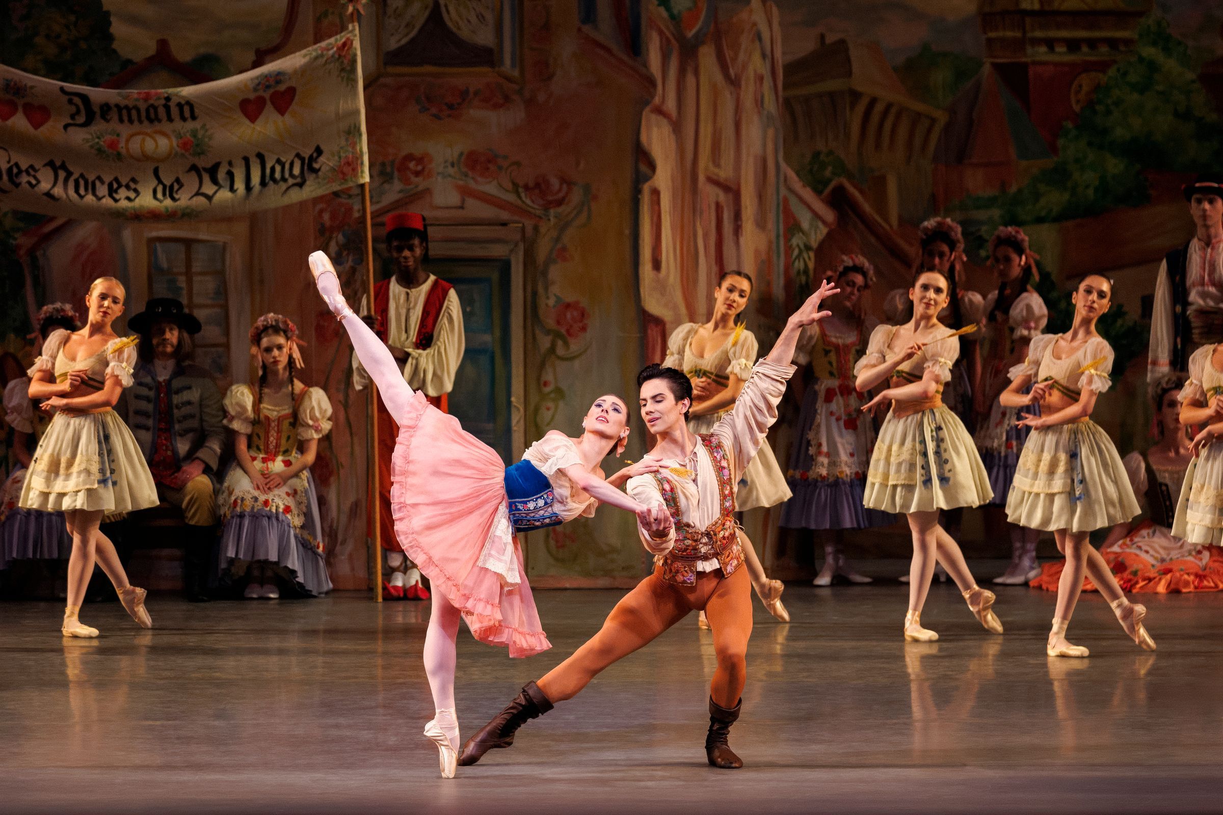 Tiler Peck and Roman Mejia in Balanchine/Danilova's <i>Coppélia</i> &copy; Erin Baiano