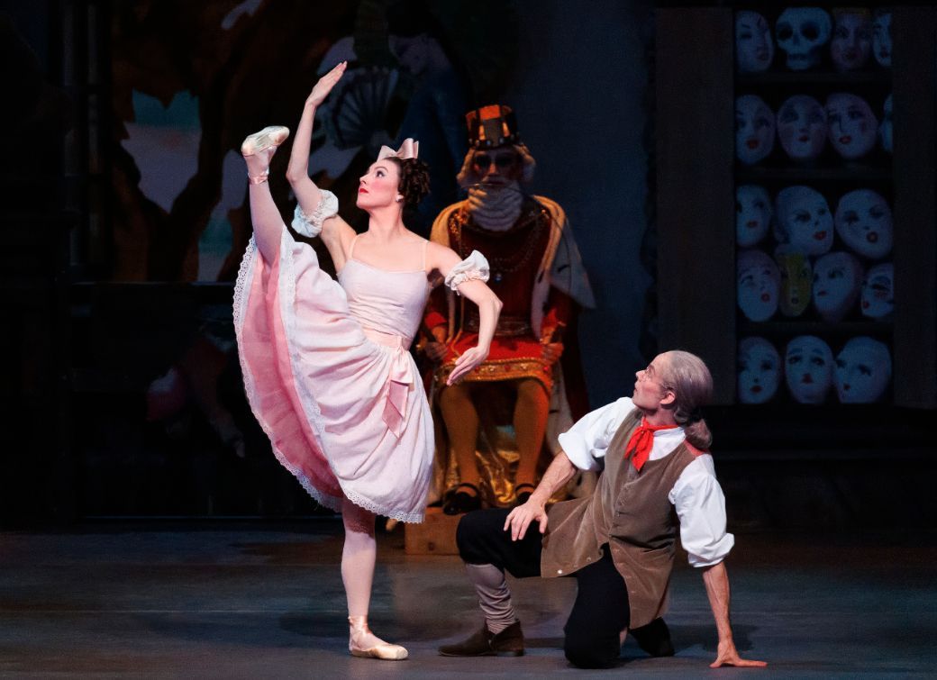 Tiler Peck as Swanilda and Adam Hendrickson as Dr Copp&eacute;lius in <i>Copp&eacute;lia</i> &copy; Erin Baiano