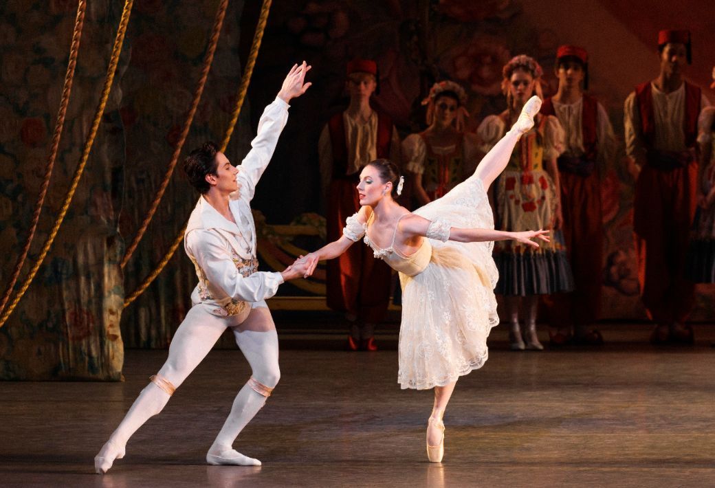 Roman Mejia and Tiler Peck in Balanchine/Danilova's <i>Copp&eacute;lia</i> &copy; Erin Baiano