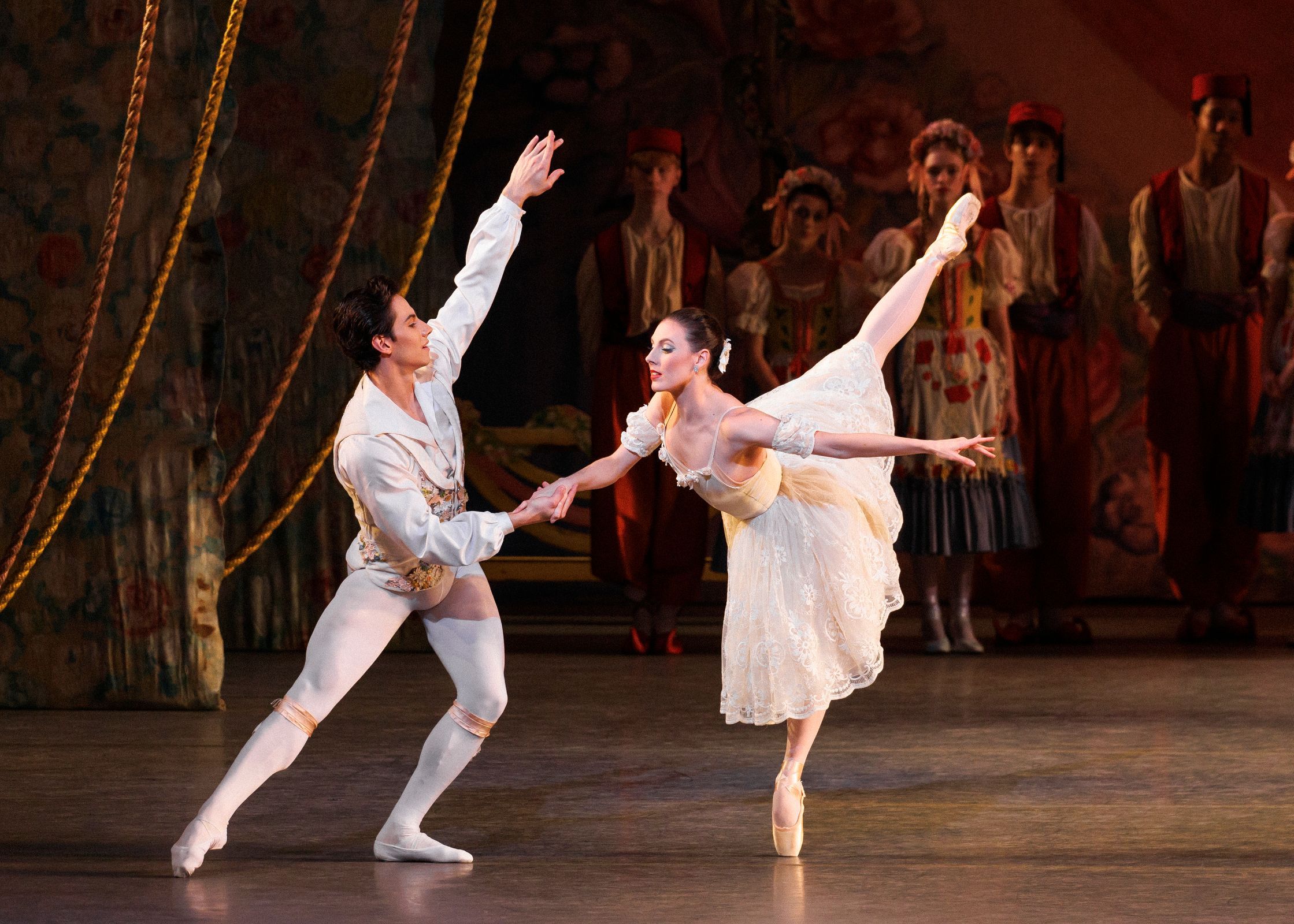 Roman Mejia and Tiler Peck in Balanchine/Danilova's <i>Coppélia</i> &copy; Erin Baiano