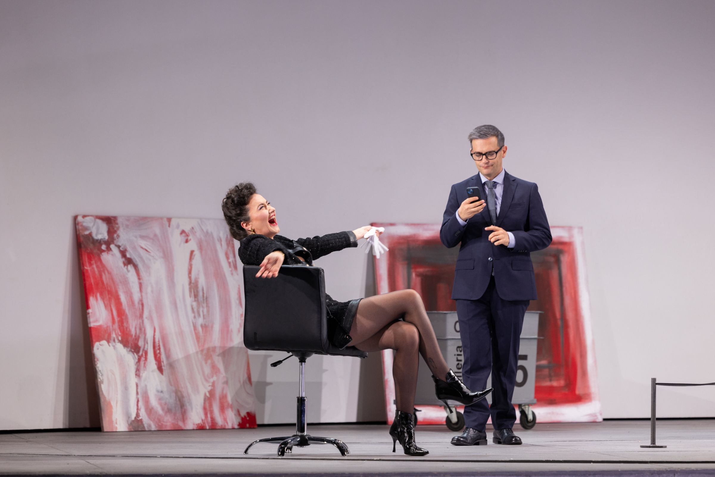 Stéphanie d'Oustrac (Orontea) and Mirco Palazzi (Creonte) &copy; Vito Lorusso | Teatro alla Scala