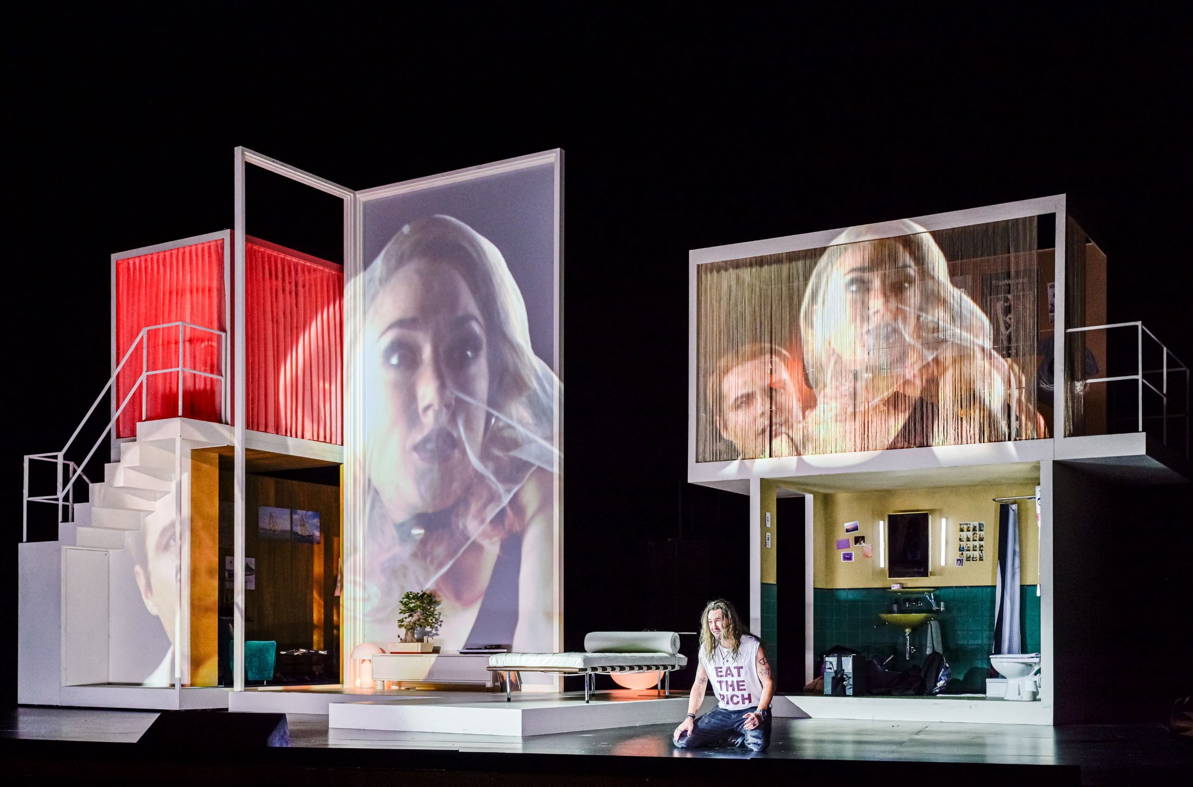 Christophe Dumaux (Arsamene), Anna El-Khashem (Romilda) and Raffaele Pe (Serse) &copy; Toni Suter