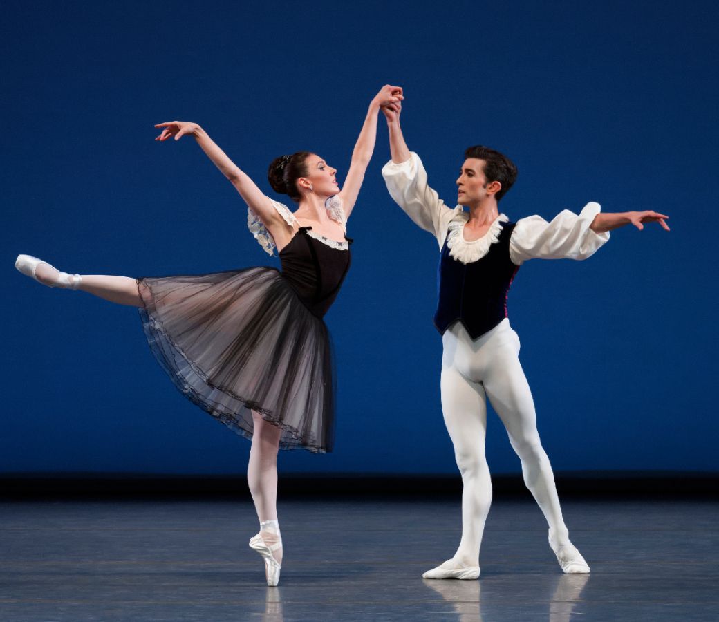 Tiler Peck and Anthony Huxley in George Balanchine's <i>Mozartiana</i> © Erin Baiano
