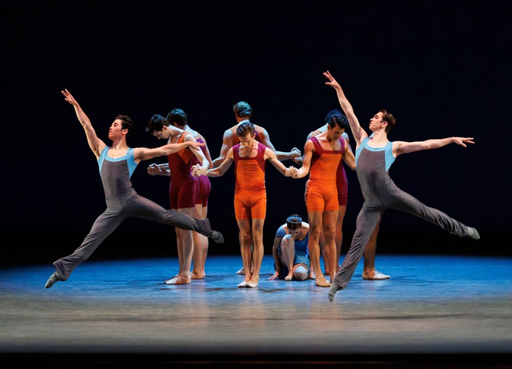 KJ Takahashi, David Gabriel and the Company in Alexei Ratmansky's <i>Concerto DSCH</i> © Erin Baiano