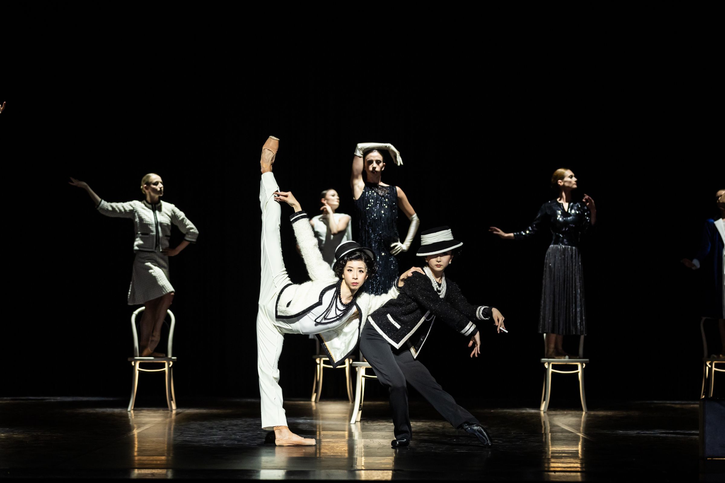 Neneka Yoshida as Coco Chanel  and Kaho Kato as Shadow Chanel &copy; David Kelly