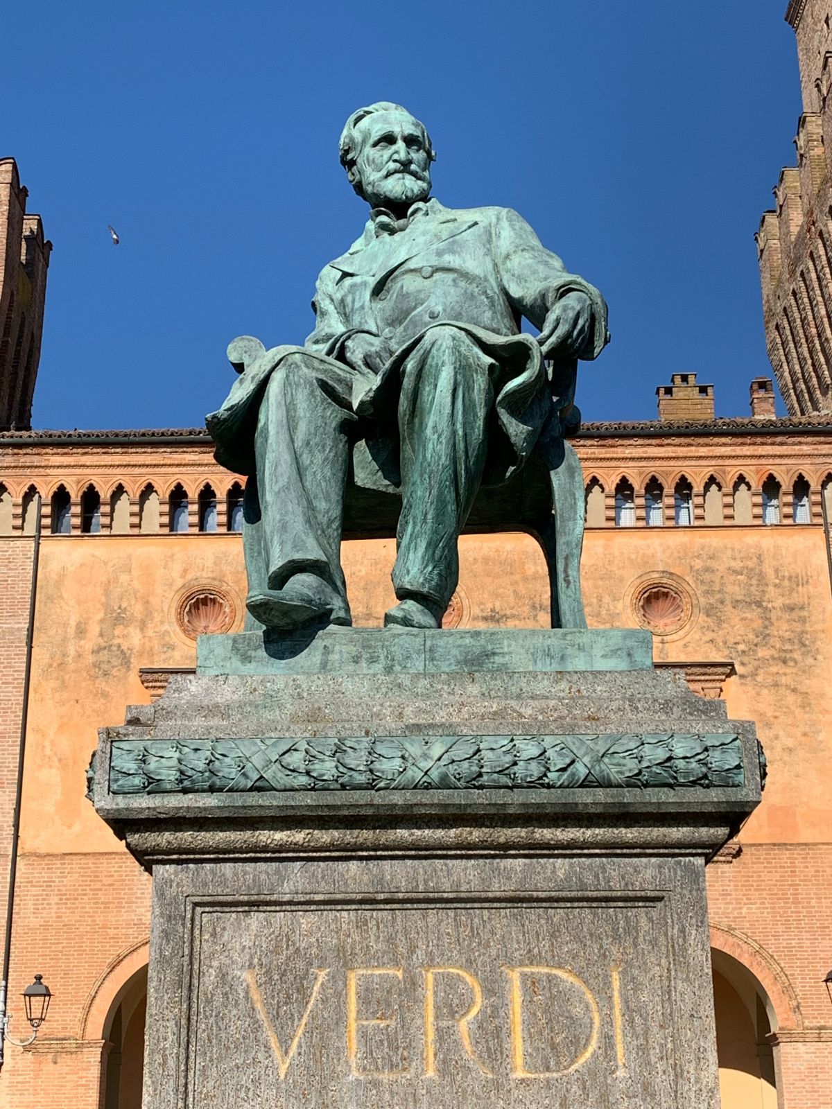 Statue of Giuseppe Verdi in Busseto &copy; Mark Pullinger