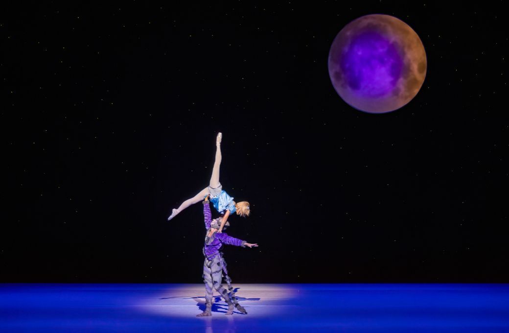 Naomi Tanioka as Alice and Alladson Barretto as Cheshire Cat in <i>ALICE (in Wonderland)</i> &copy; Photography by Brett Pruitt &amp; East Market Studios and Beeh Moynagh