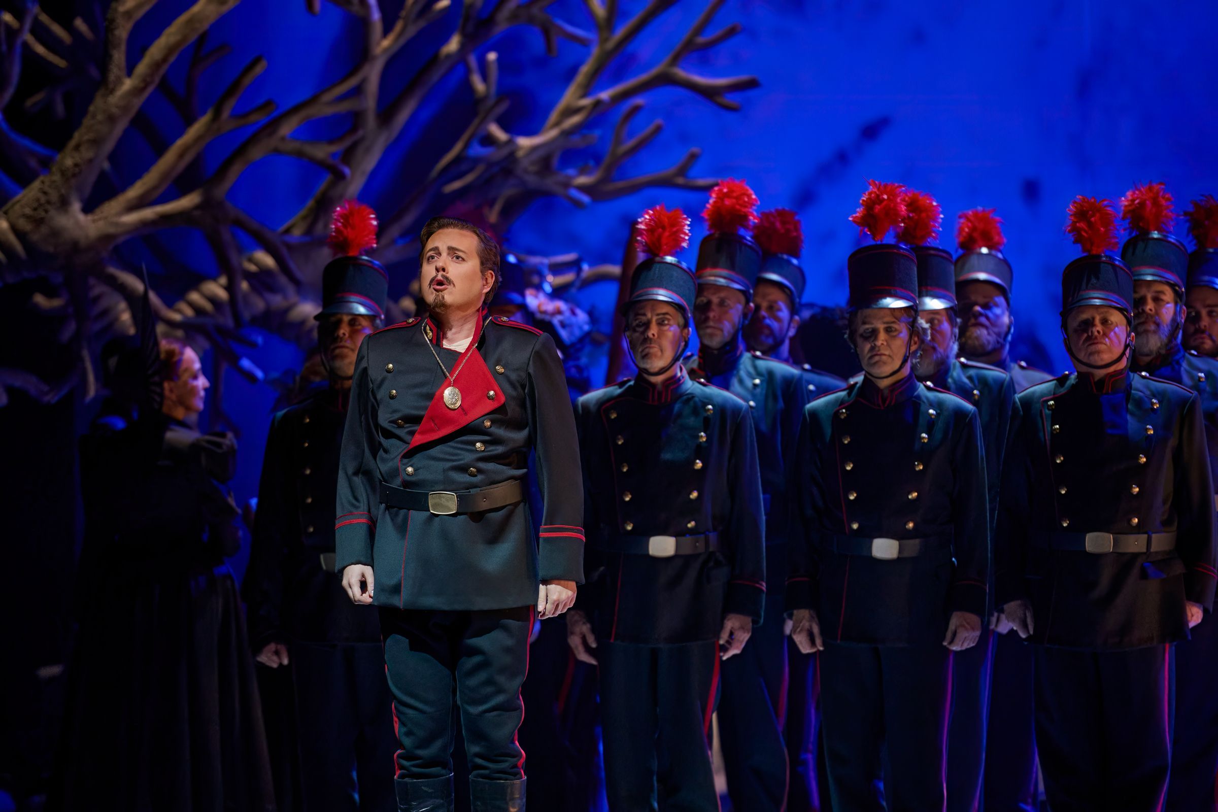 Szymon Mechliński (Valentin) and chorus &copy; Michael Cooper