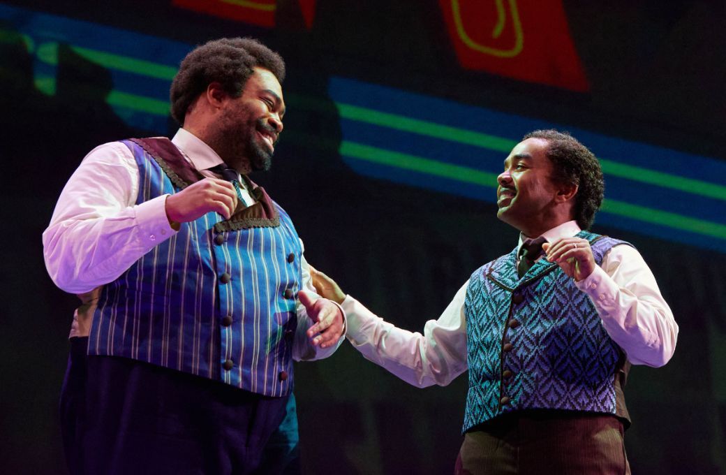 Greg Watkins (Benjamin Holmes) and Martin Bakari (Greene Evans) &copy; Philip Newton