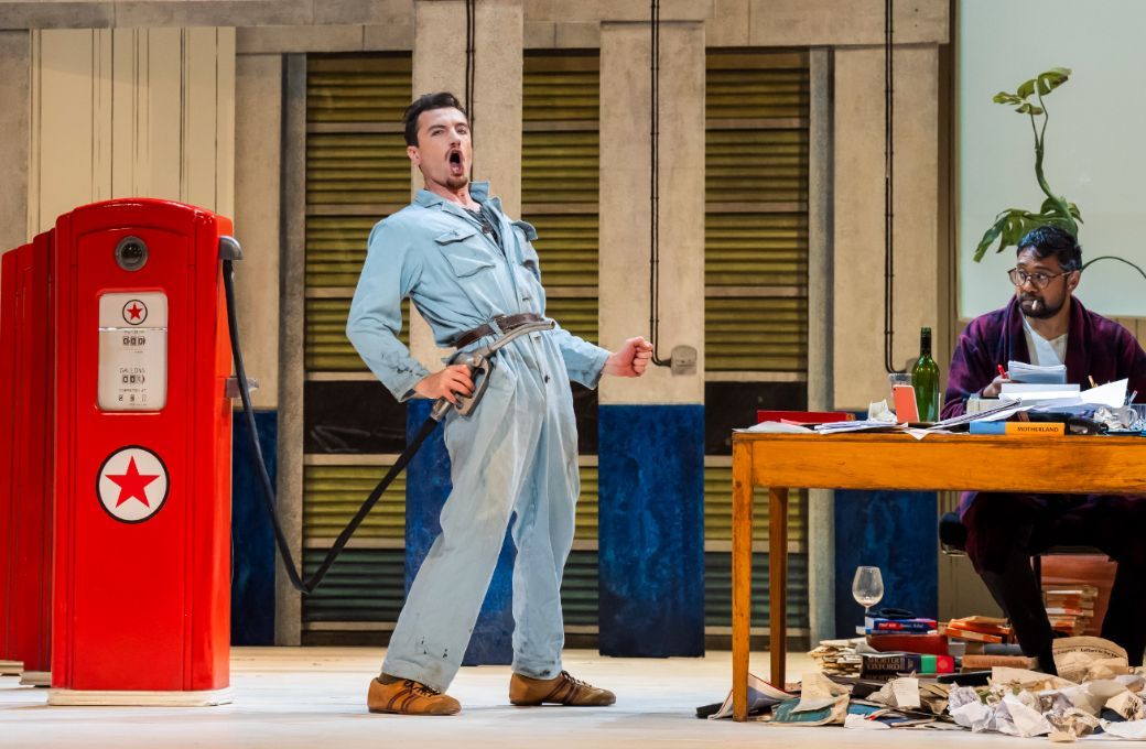 Michael Mofidian (Selim) and Ross Ramgobin (Prosdocimo) &copy; Glyndebourne Productions Ltd, Photographer: Tristram Kenton