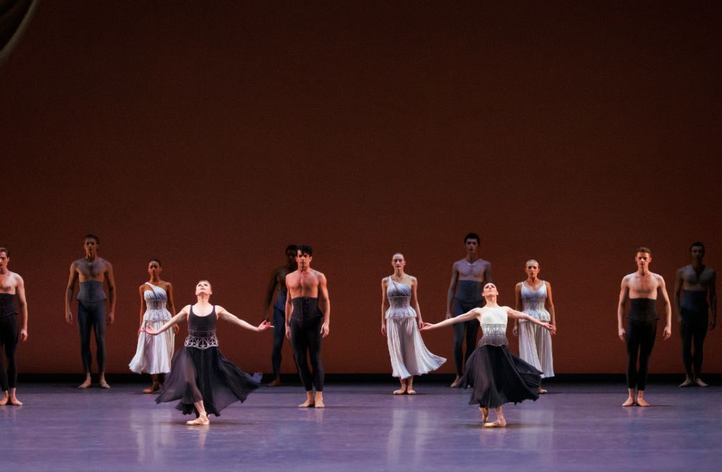 Sara Mearns, Tiler Peck and the Company in Caili Quan's <i>Beneath the Tides</i> &copy; Erin Baiano