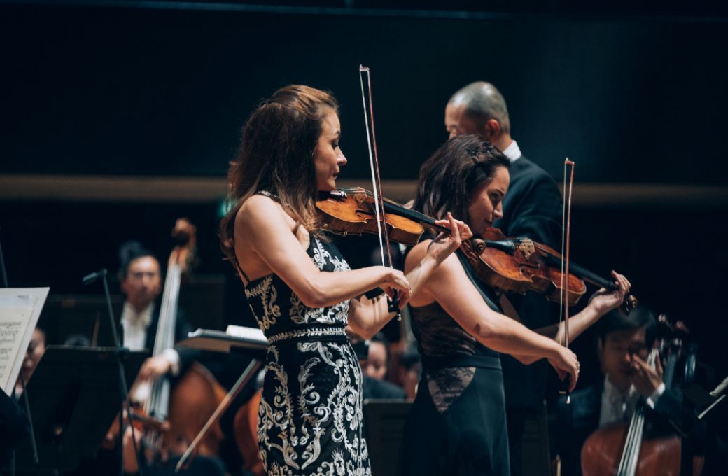Liya Petrova, Lise Berthaud, Tan Dun et l'Orchestre symphonique national de Chine © Cheeese