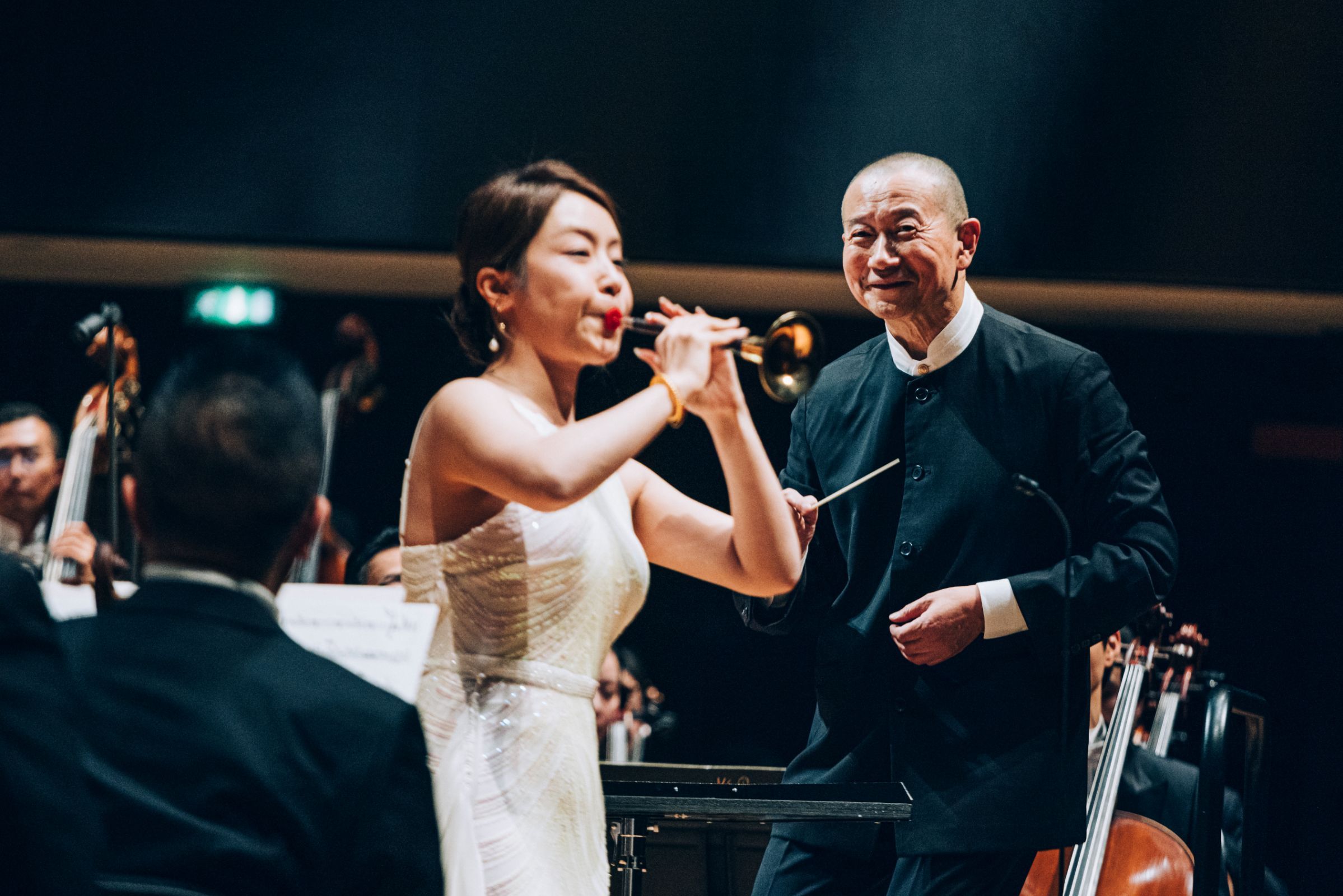 Liu Wenwen, Tan Dun et l'Orchestre symphonique national de Chine © Cheeese