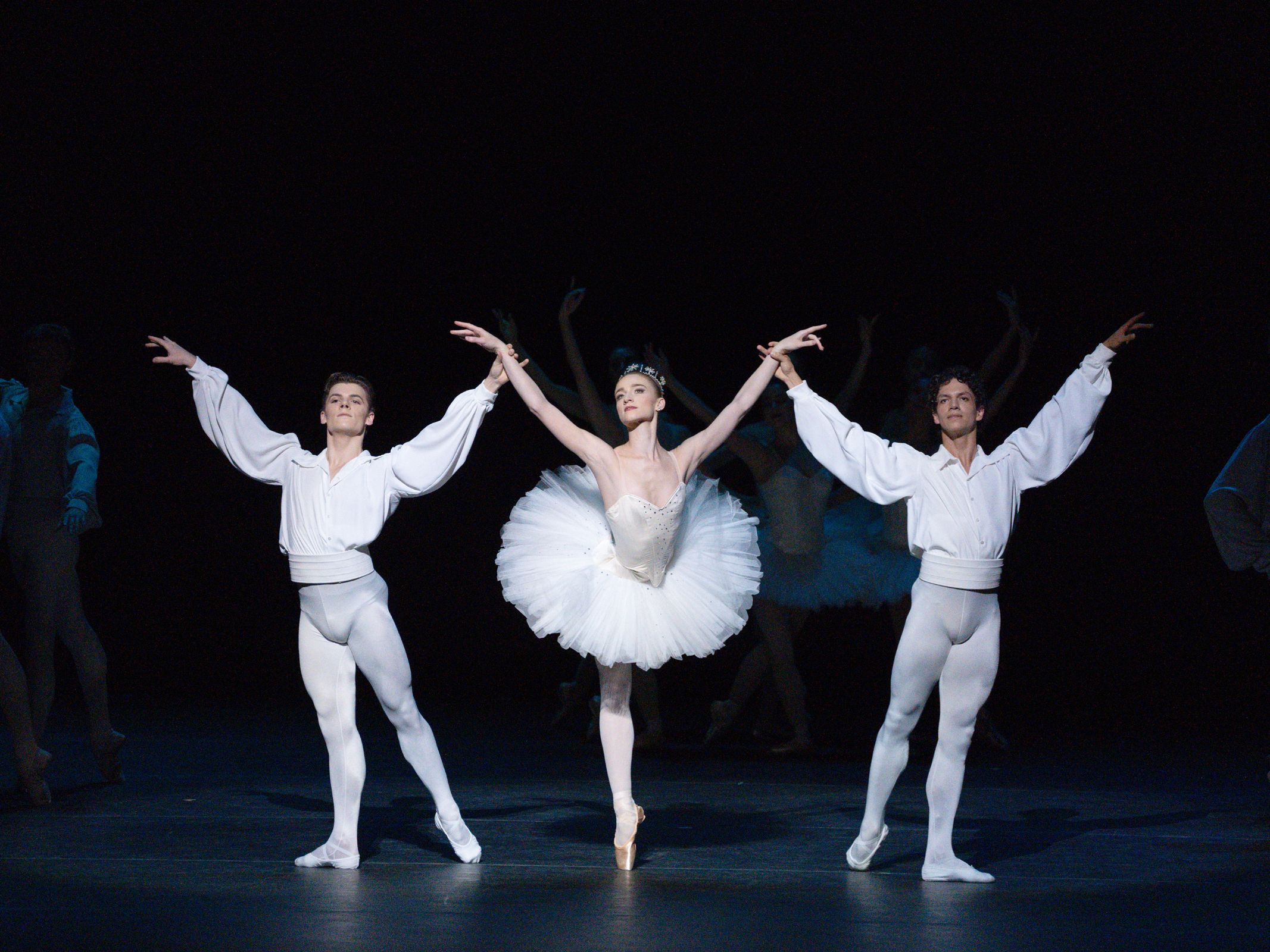 Jake Roxander, Catherine Hurlin and Isaac Hernández in Harald Lander’s <i>Études</i> &copy; Emma Zordan