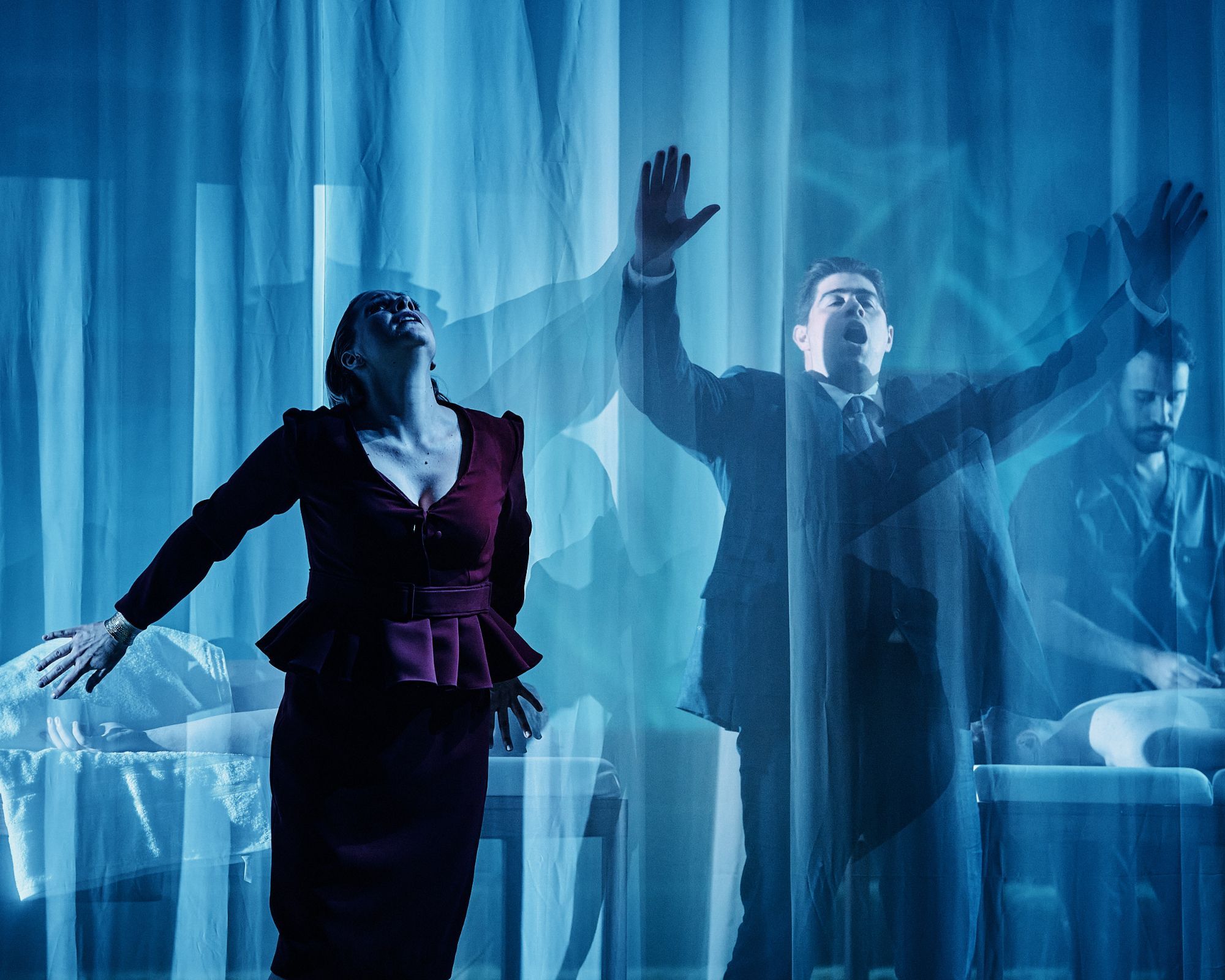 Lavinia Bini (Rosaura) and Andrew Morstein (Florindo) &copy; Patricio Cassinoni