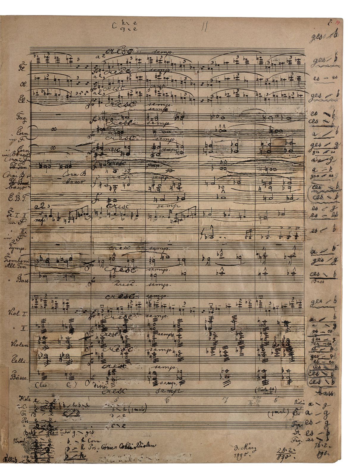 Bruckner’s autograph manuscript of the Eighth Symphony (1886–90) &copy; Österreichische Nationalbibliothek