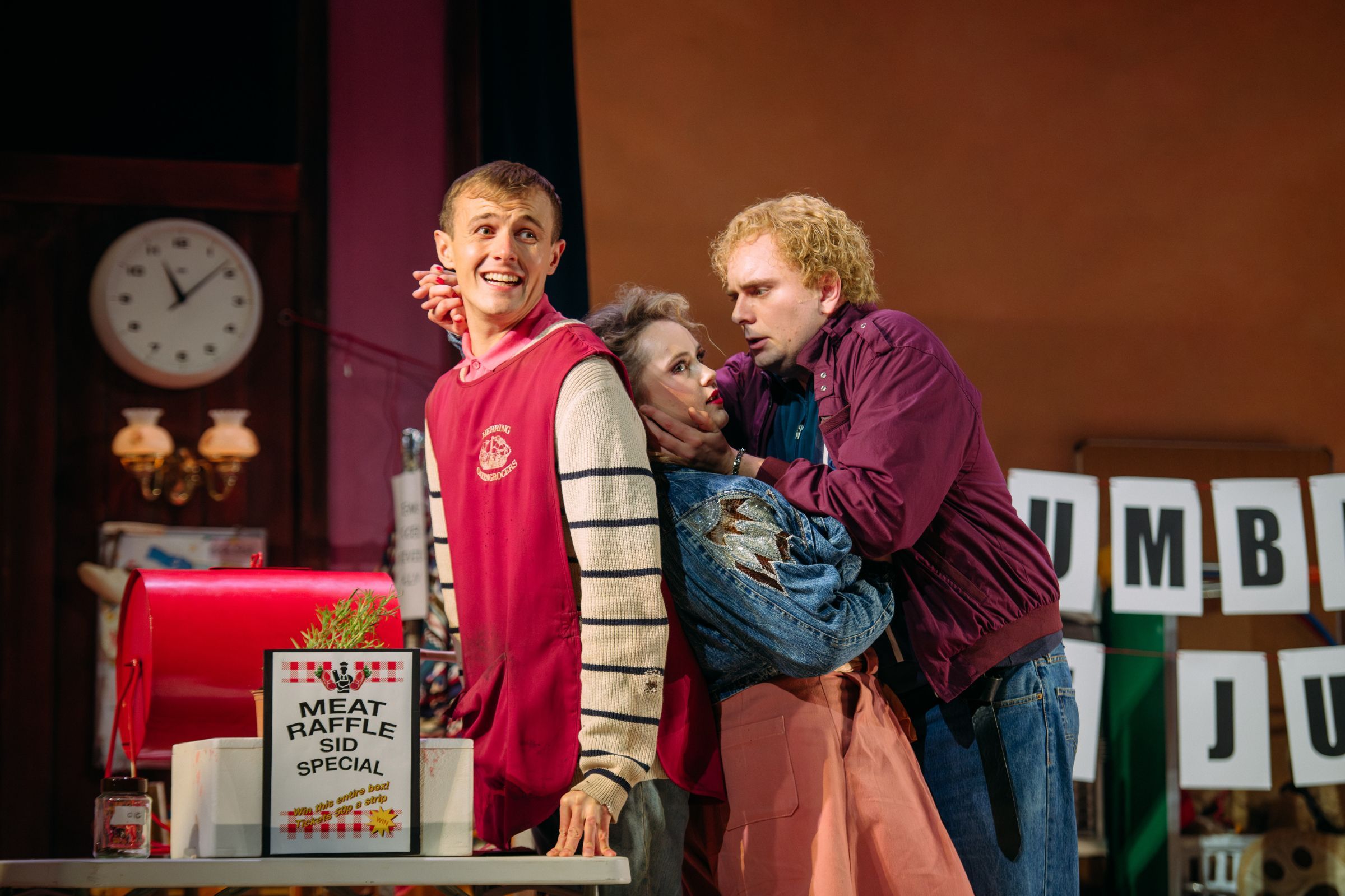 Glen Cunningham (Albert), Chloe Harris (Nancy) and Ross Cumming (Sid) &copy; Mihaela Bodlovic