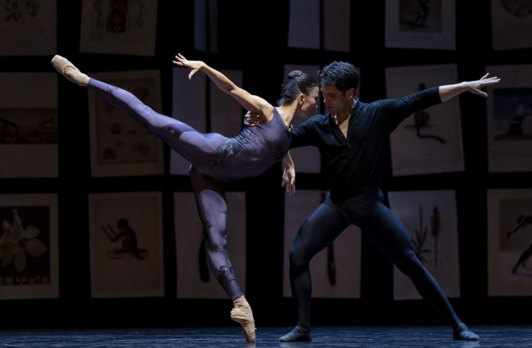 Balkiya Zhanburchinova (Daughter) and Lucas Erni (Humboldt) in Bridget Breiner's <i>Biolographie</i> &copy; Yan Revazov