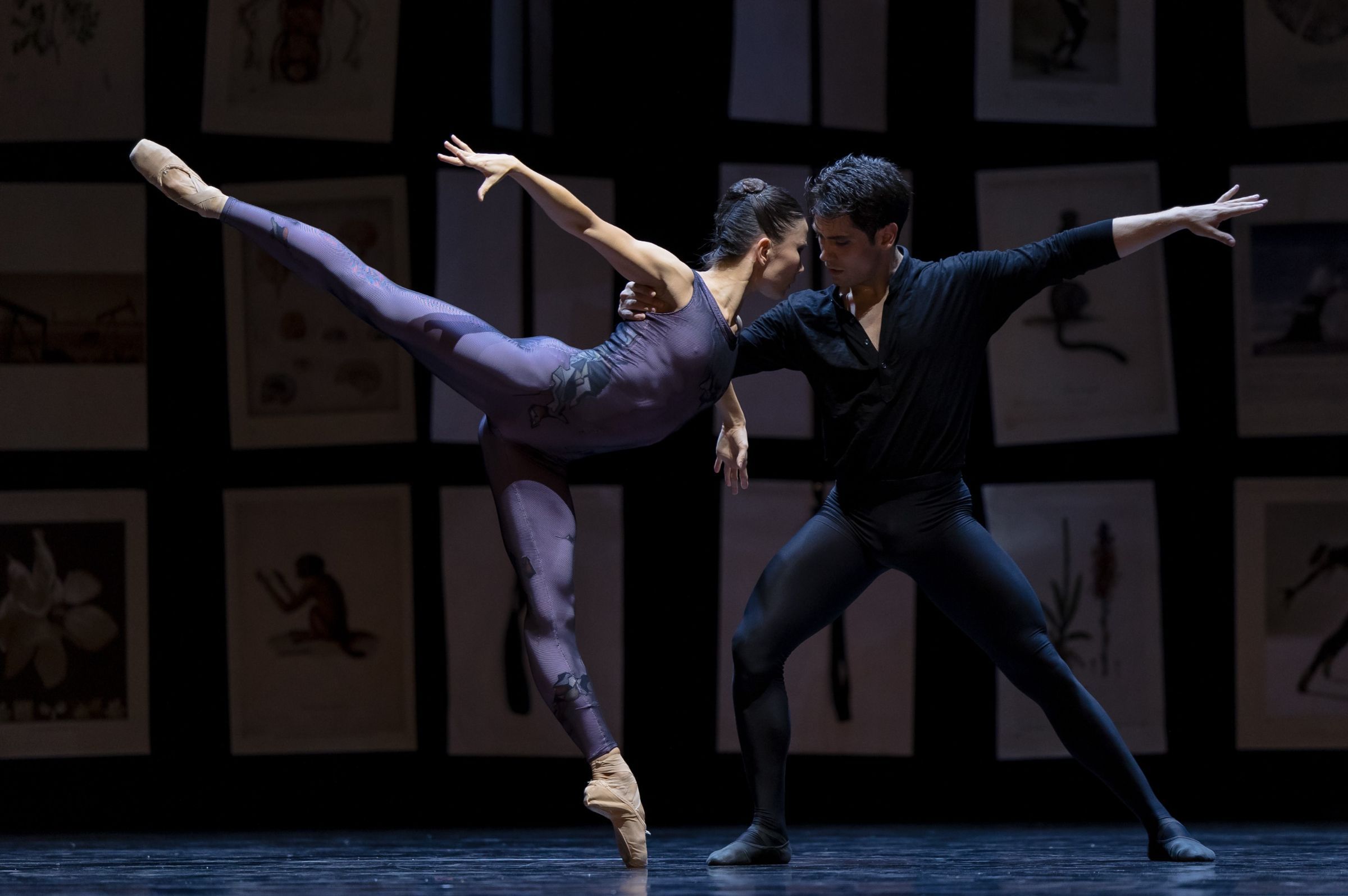 Balkiya Zhanburchinova (Daughter) and Lucas Erni (Humboldt) in Bridget Breiner's <i>Biolographie</i> &copy; Yan Revazov