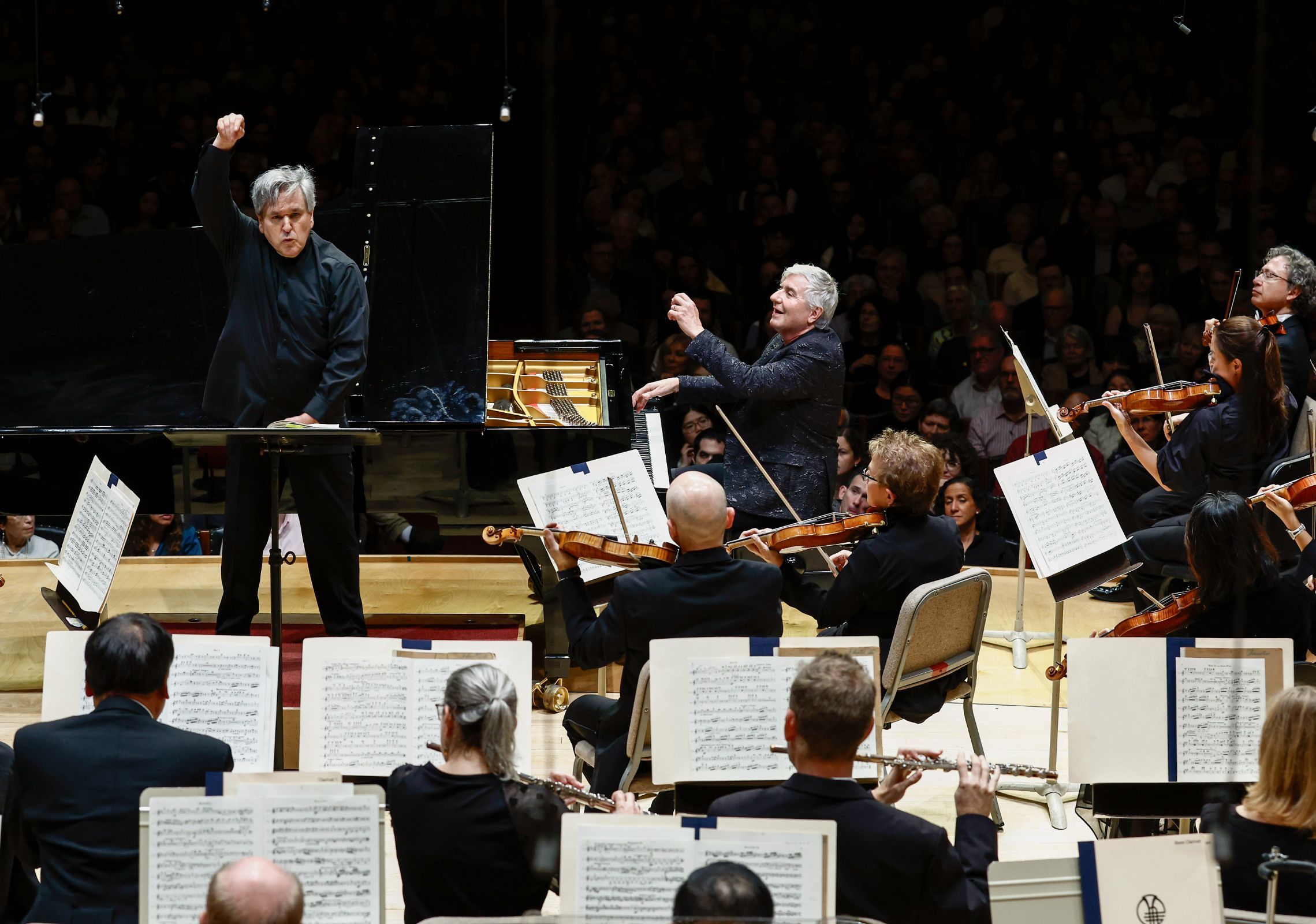 Sir Antonio Pappano, Jean-Yves Thibaudet and the Boston Symphony &copy; Winslow Townson, courtesy of the BSO