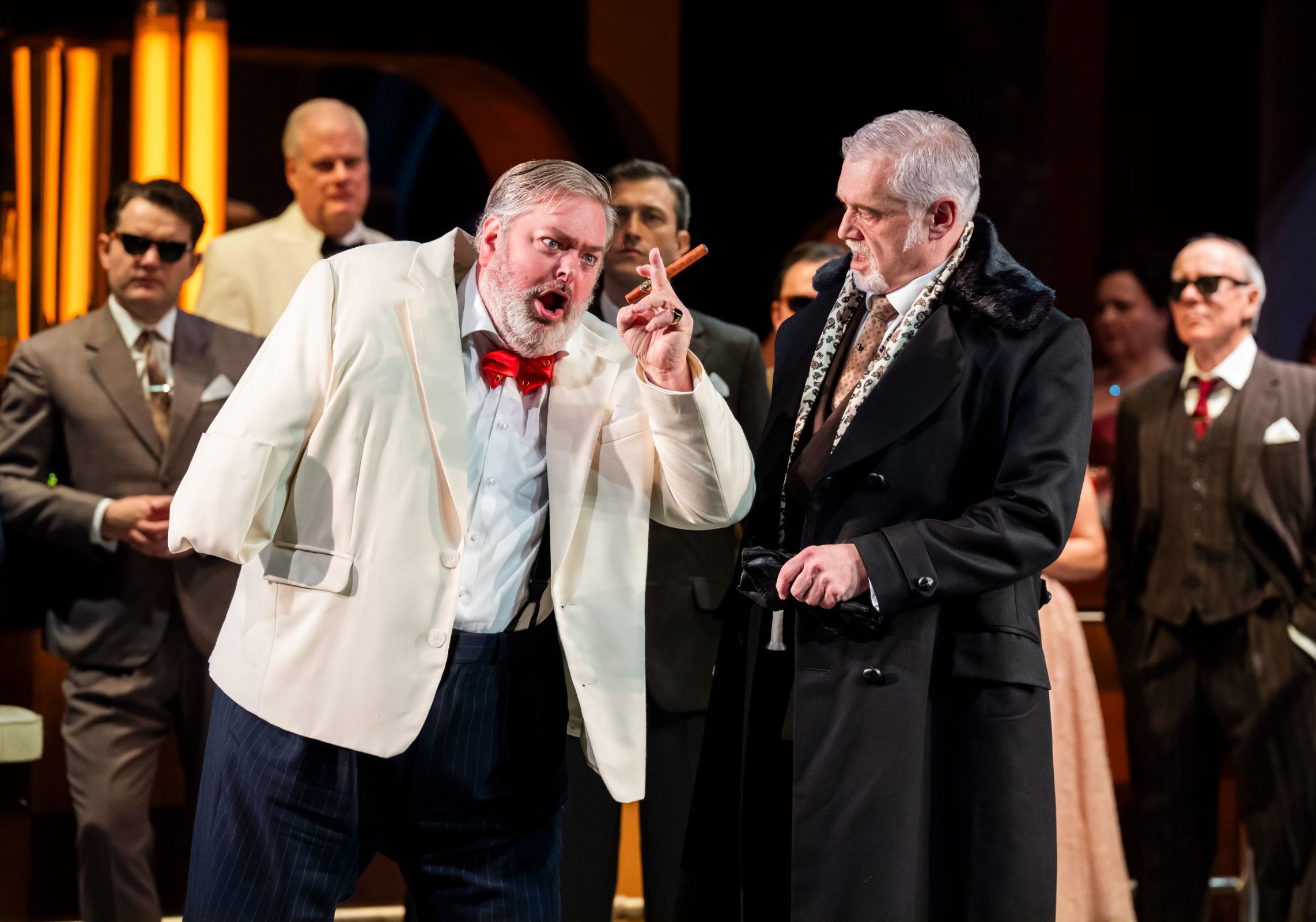 Weston Hurt (Rigoletto) and David Kempster (Monterone) © Tristram Kenton