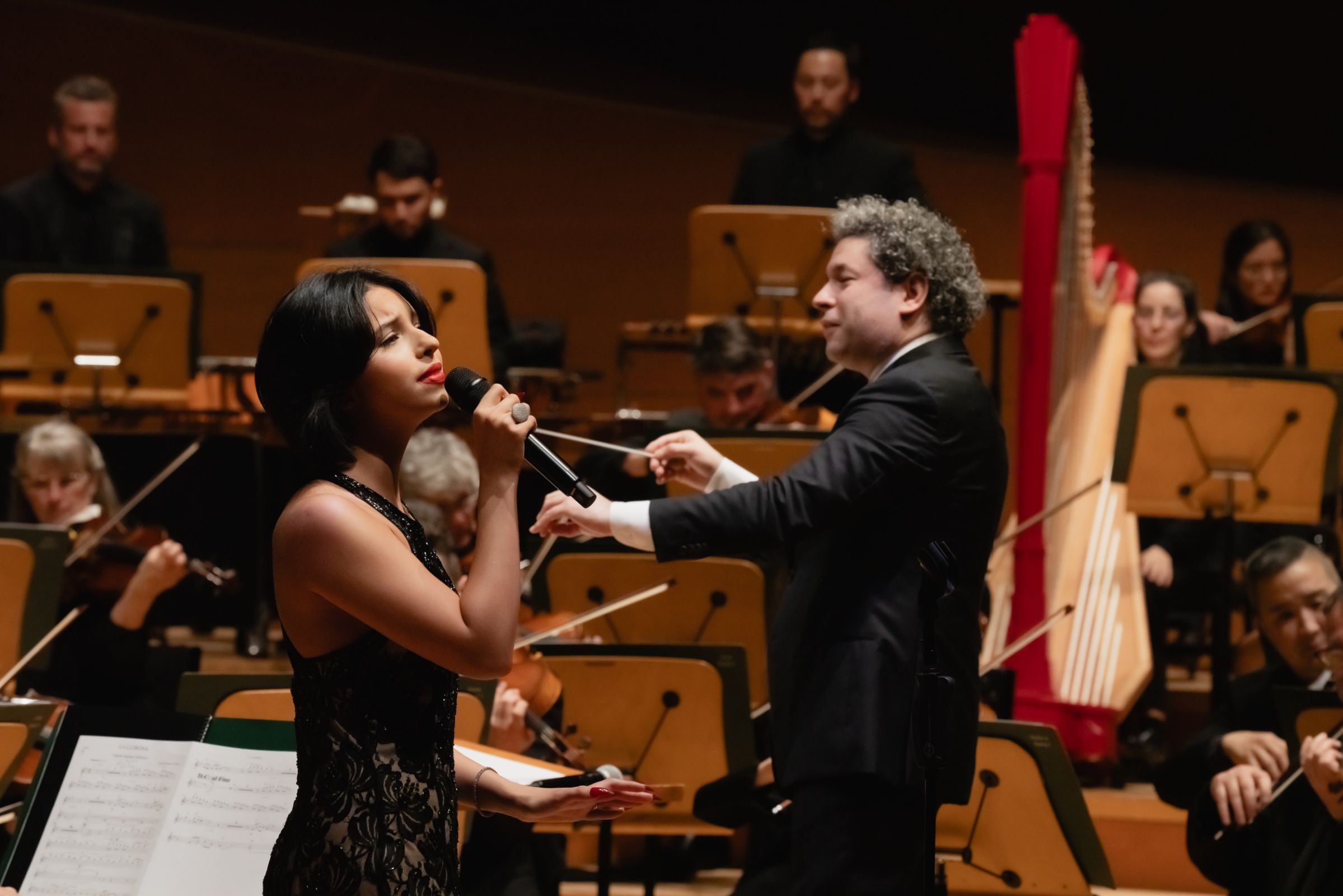 Ángela Aguilar and Gustavo Dudamel &copy; Farah Sosa courtesy of the LA Phil