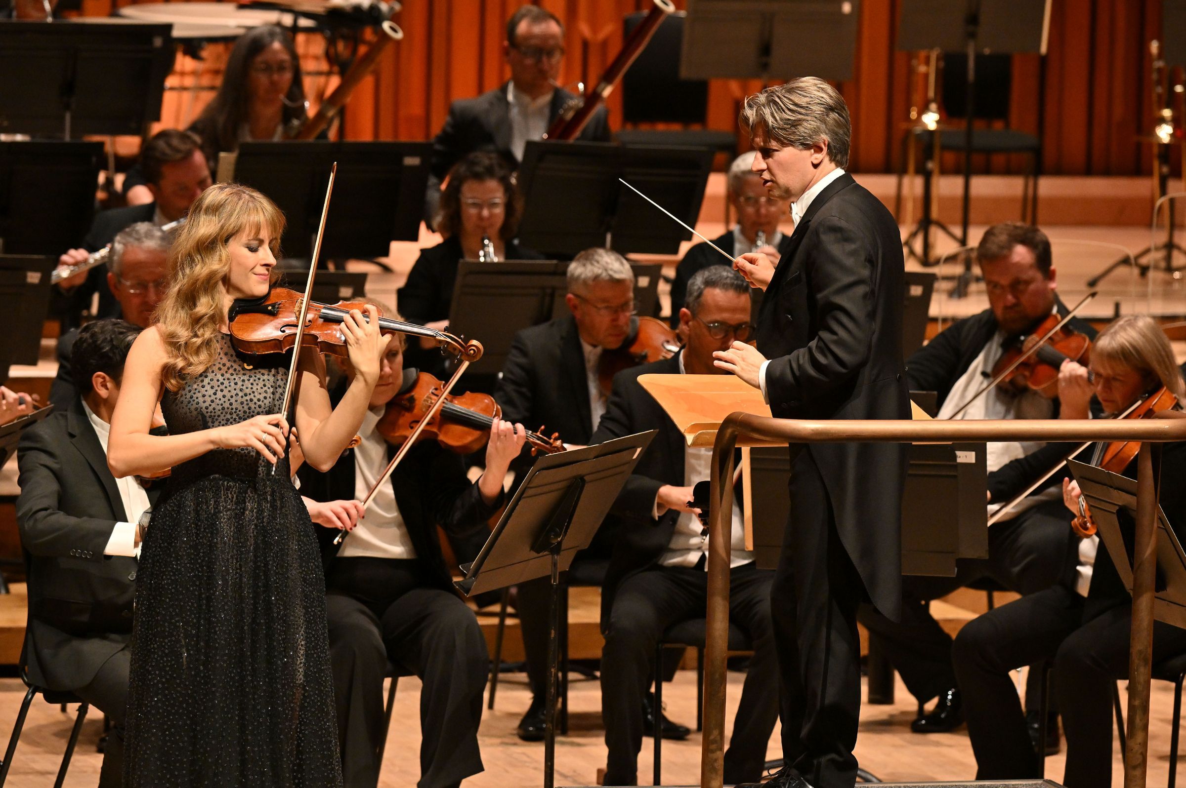 Francesca Dego, Daniele Rustioni and the London Symphony Orchestra © LSO | Mark Allan