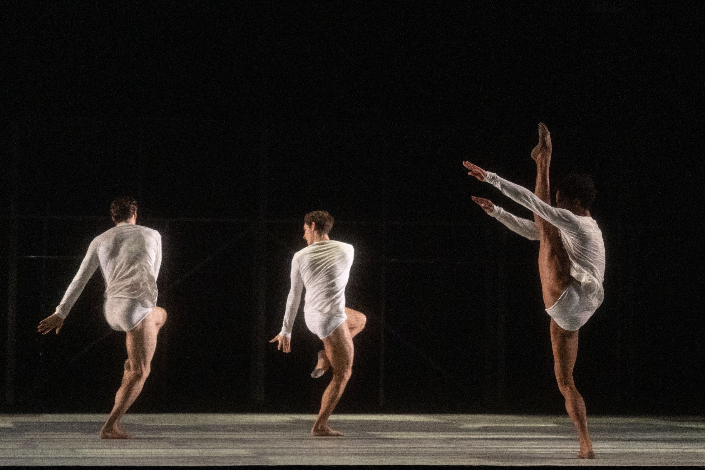 Lukas B. Brændsrød, Giacomo Rovero and Joseph Sissens in McGregor's <i>MaddAddam</i> &copy; Andrej Uspenski