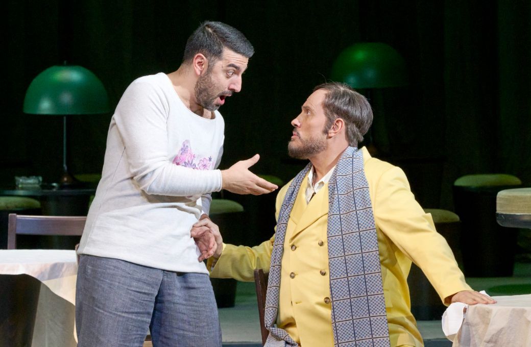 Davide Luciano (Malatesta) und Erwin Schrott (Don Pasquale) © Wiener Staatsoper | Michael Pöhn