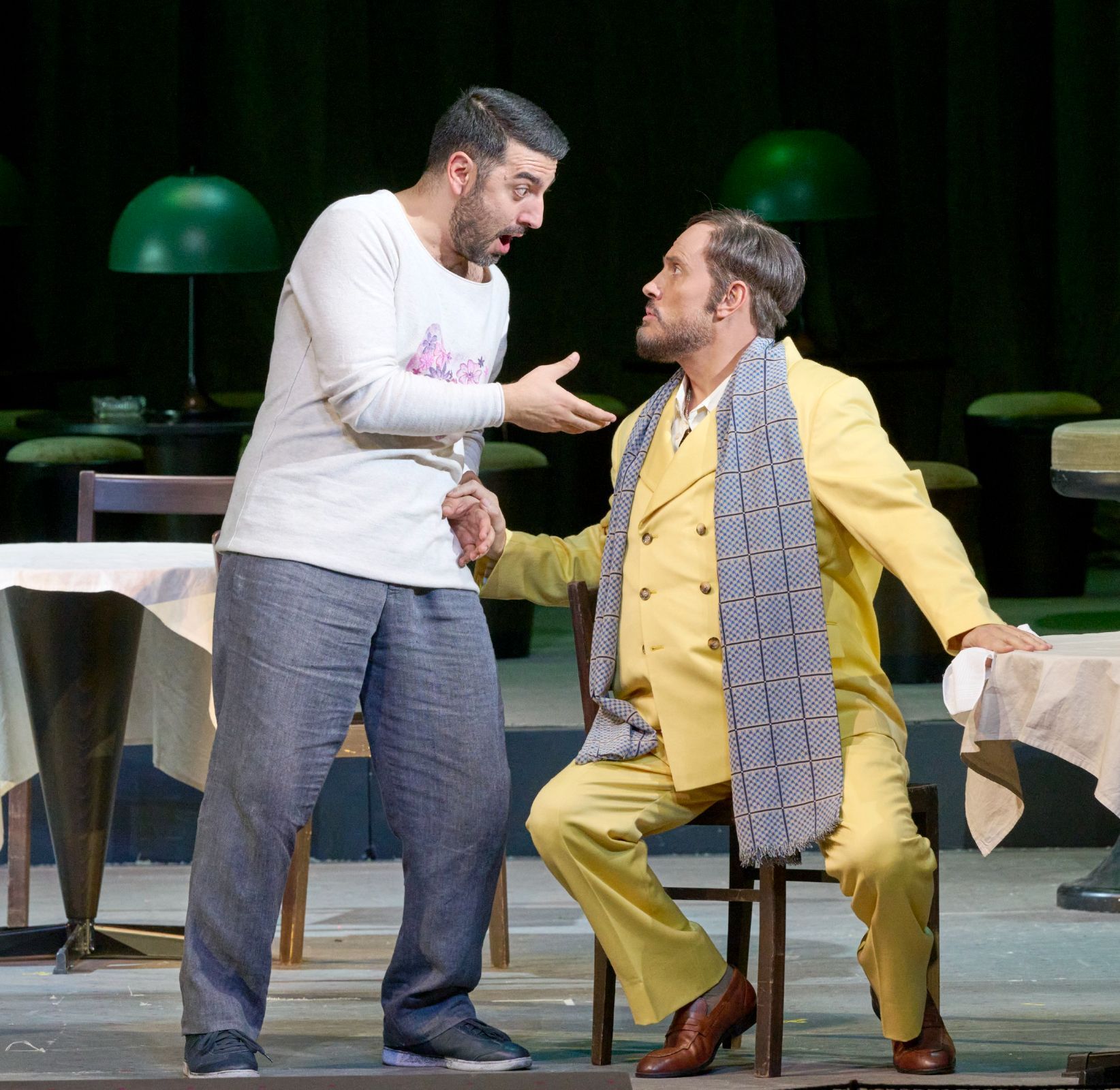 Davide Luciano (Malatesta) und Erwin Schrott (Don Pasquale) © Wiener Staatsoper | Michael Pöhn
