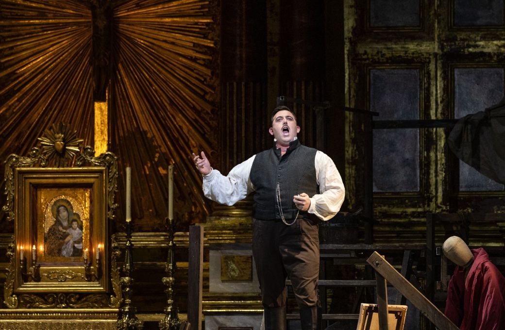 Freddie De Tommaso (Cavaradossi) &copy; Met Opera | Marty Sohl