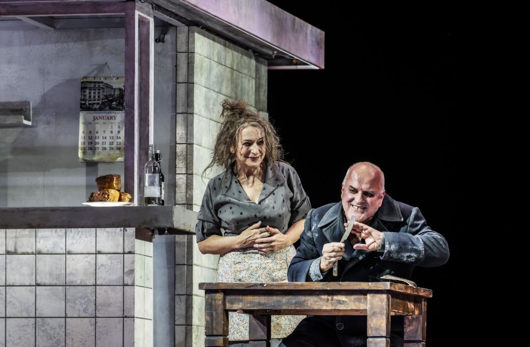 Dagmar Manzel (Mrs Lovett) and Christopher Purves (Sweeney Todd) &copy; Jan Windszus Photography